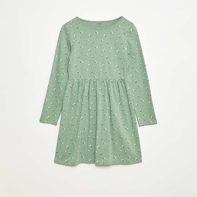 Robe en coton à motif VERT