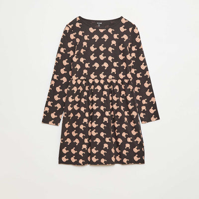 Robe en coton à motif GRIS