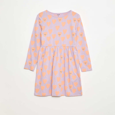 Robe en coton à motif VIOLET
