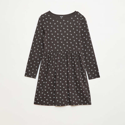 Robe en coton à motif GRIS