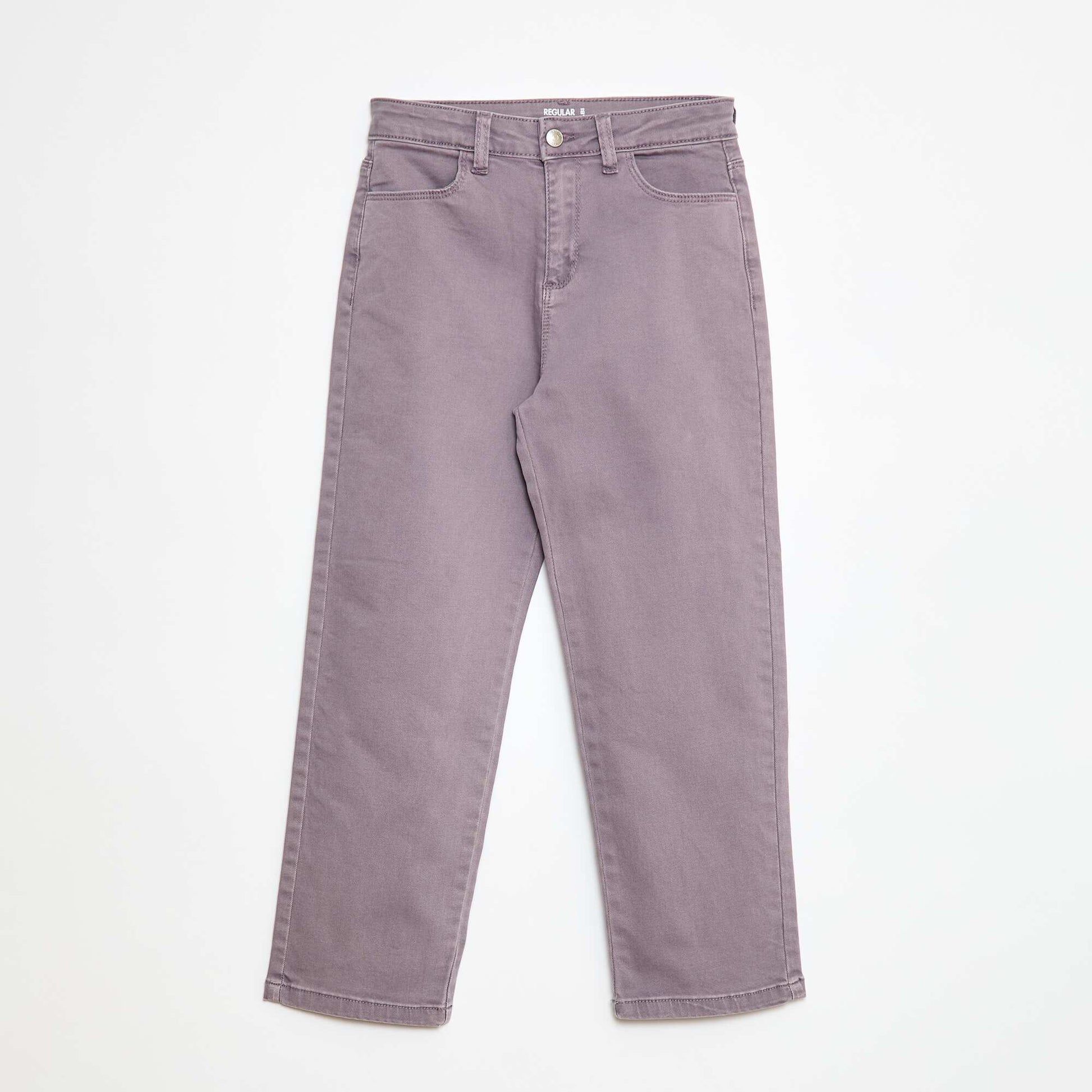 Pantalon en twill avec ouverture pressionnée - Coupe + confortable VIOLET