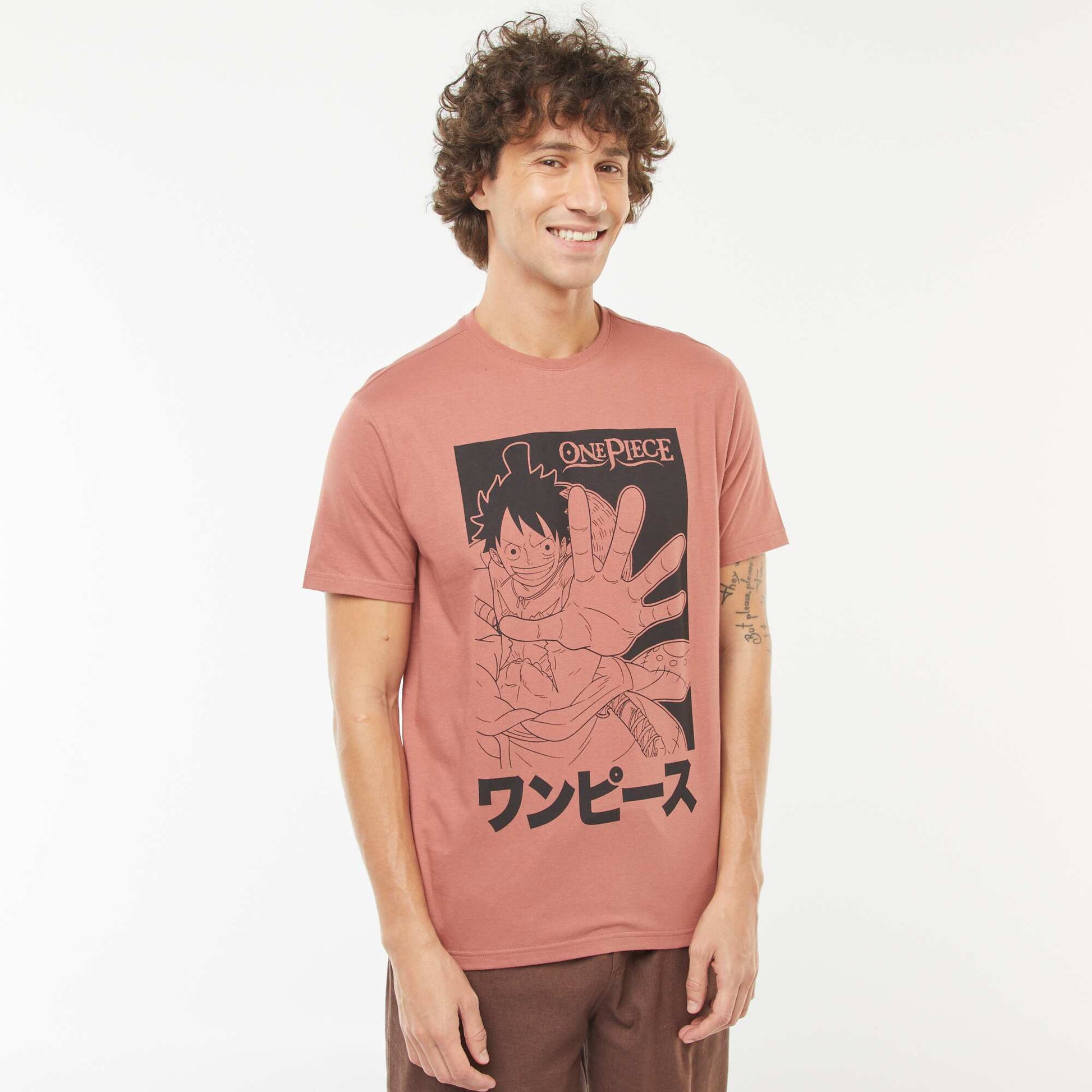 T-shirt 'One Piece' manches courtes BOIS DE ROSE