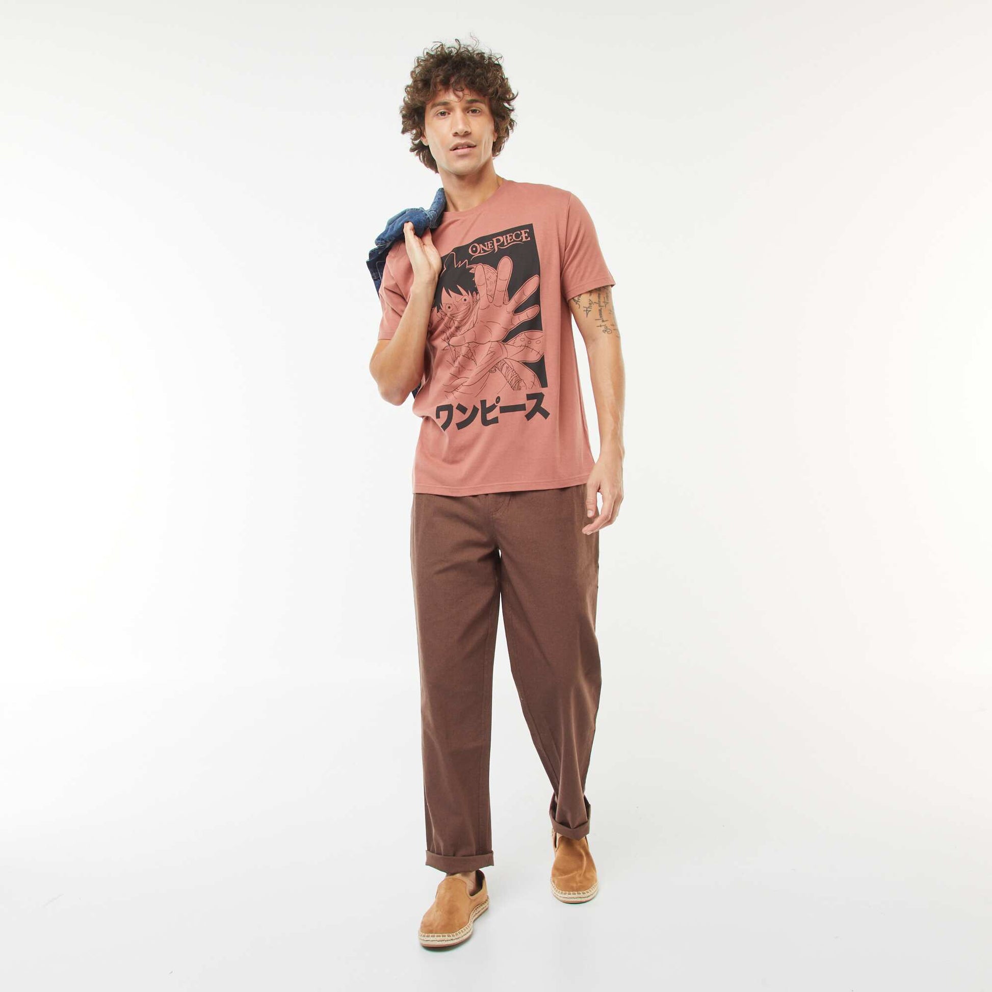 T-shirt 'One Piece' manches courtes BOIS DE ROSE