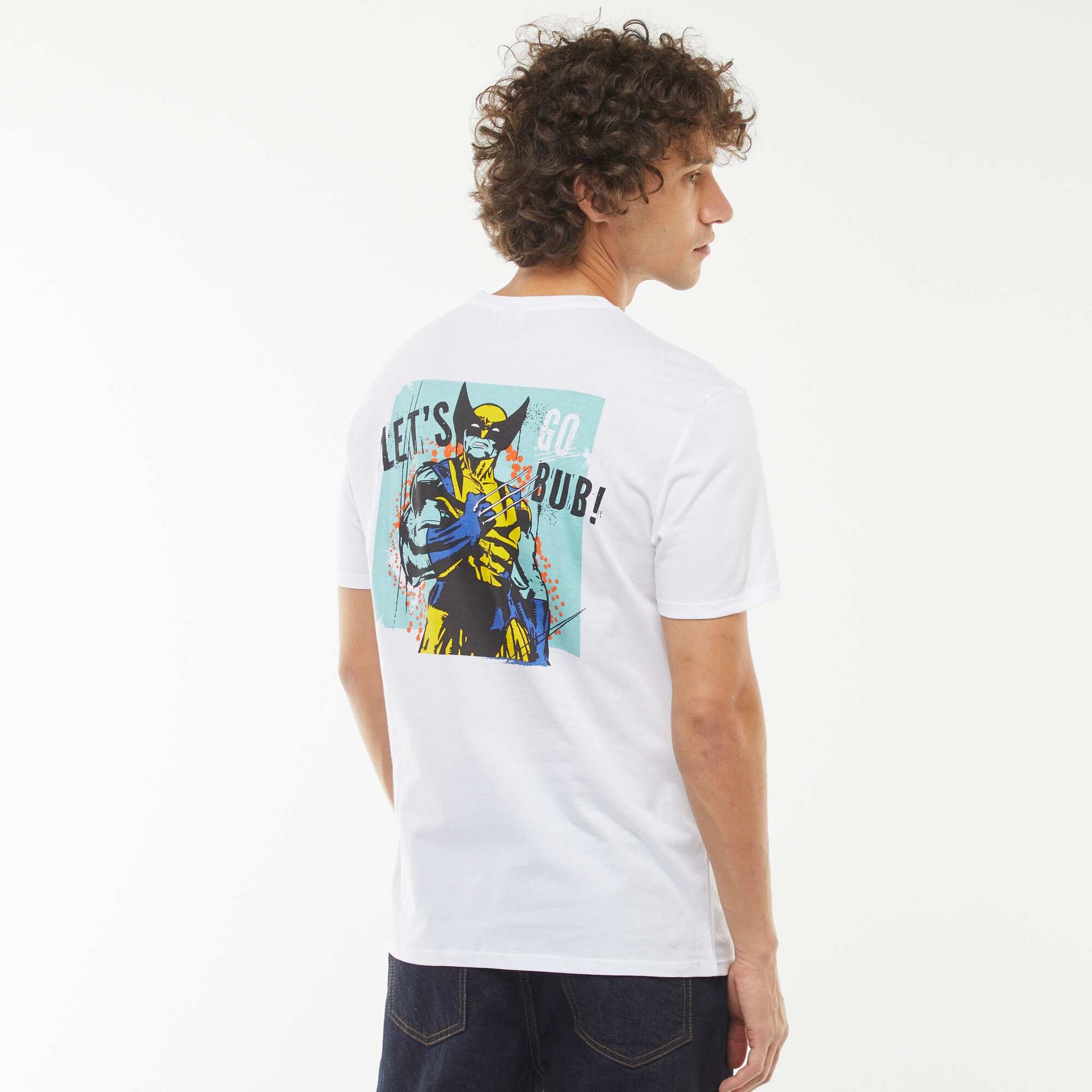 T-shirt imprimé 'X-Men' 'Marvel' manches courtes BLANC