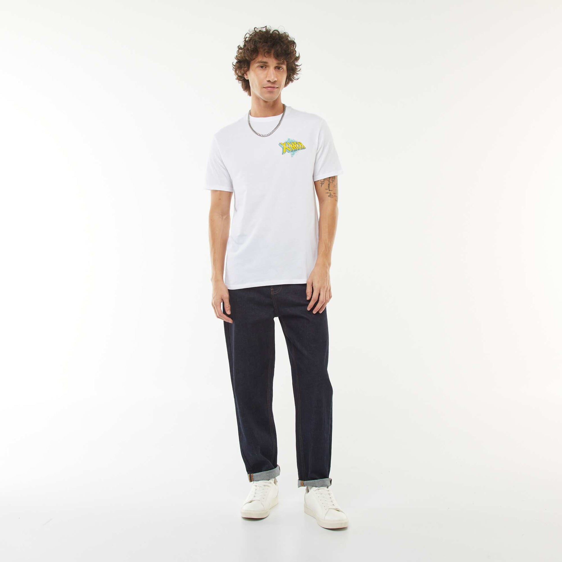 T-shirt imprimé 'X-Men' 'Marvel' manches courtes BLANC