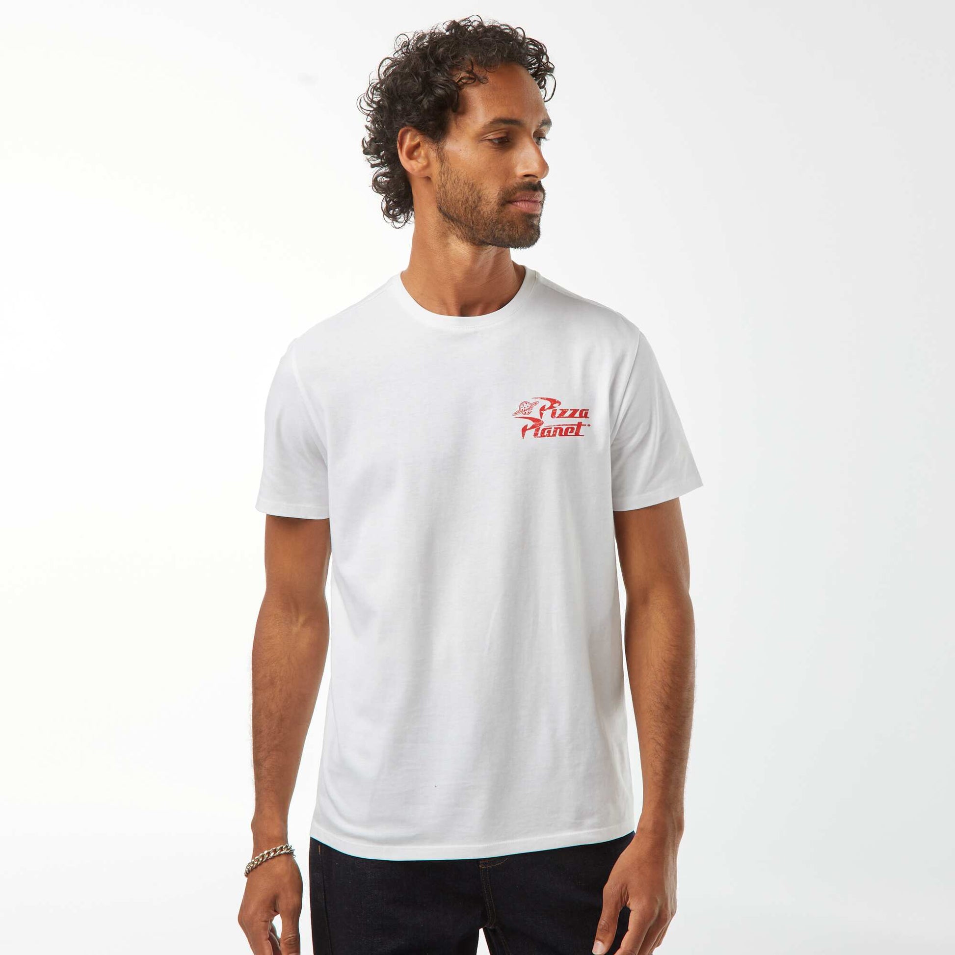 T-shirt 'Toy Story' 'Pizza Planet' manches courtes BLANC