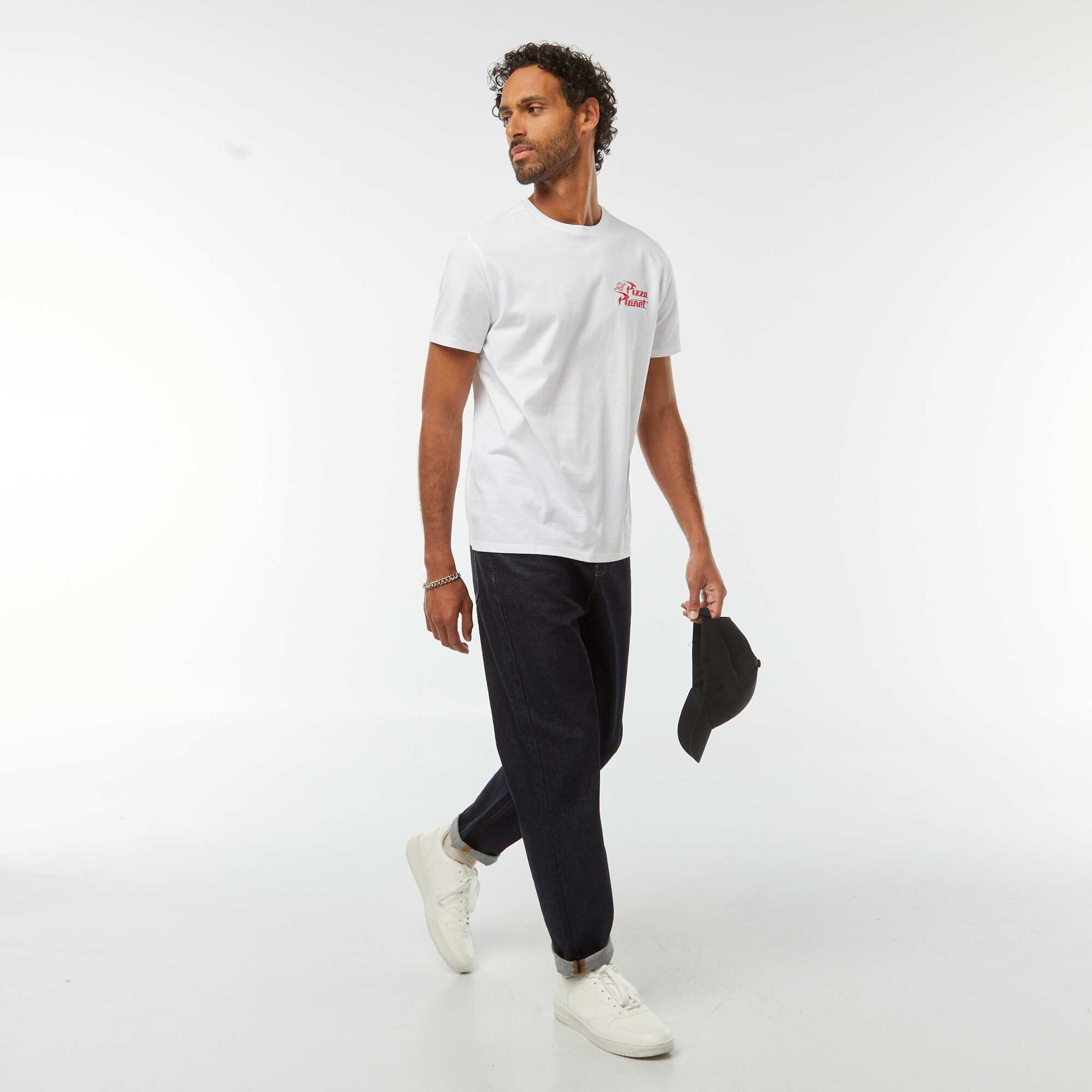 T-shirt 'Toy Story' 'Pizza Planet' manches courtes BLANC