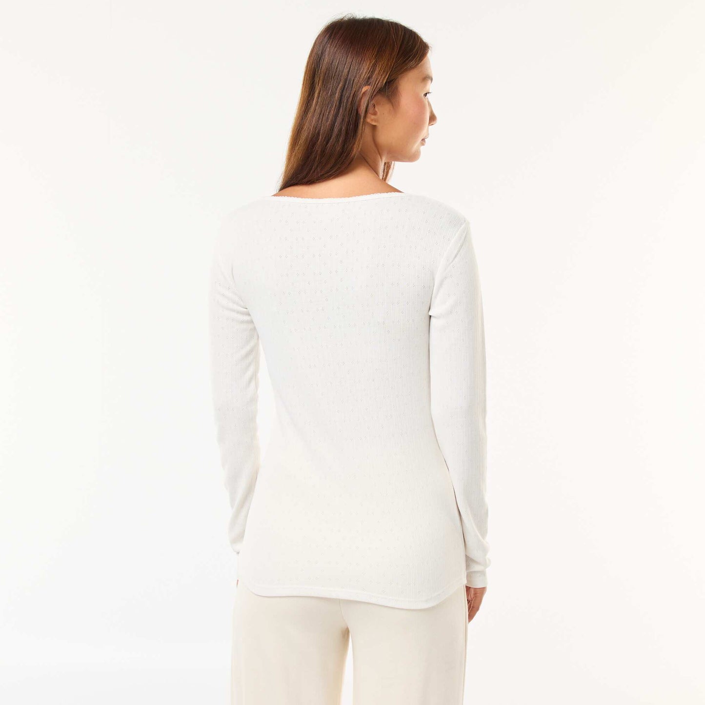 Tee-shirt manches longues thermorégulateur BLANC
