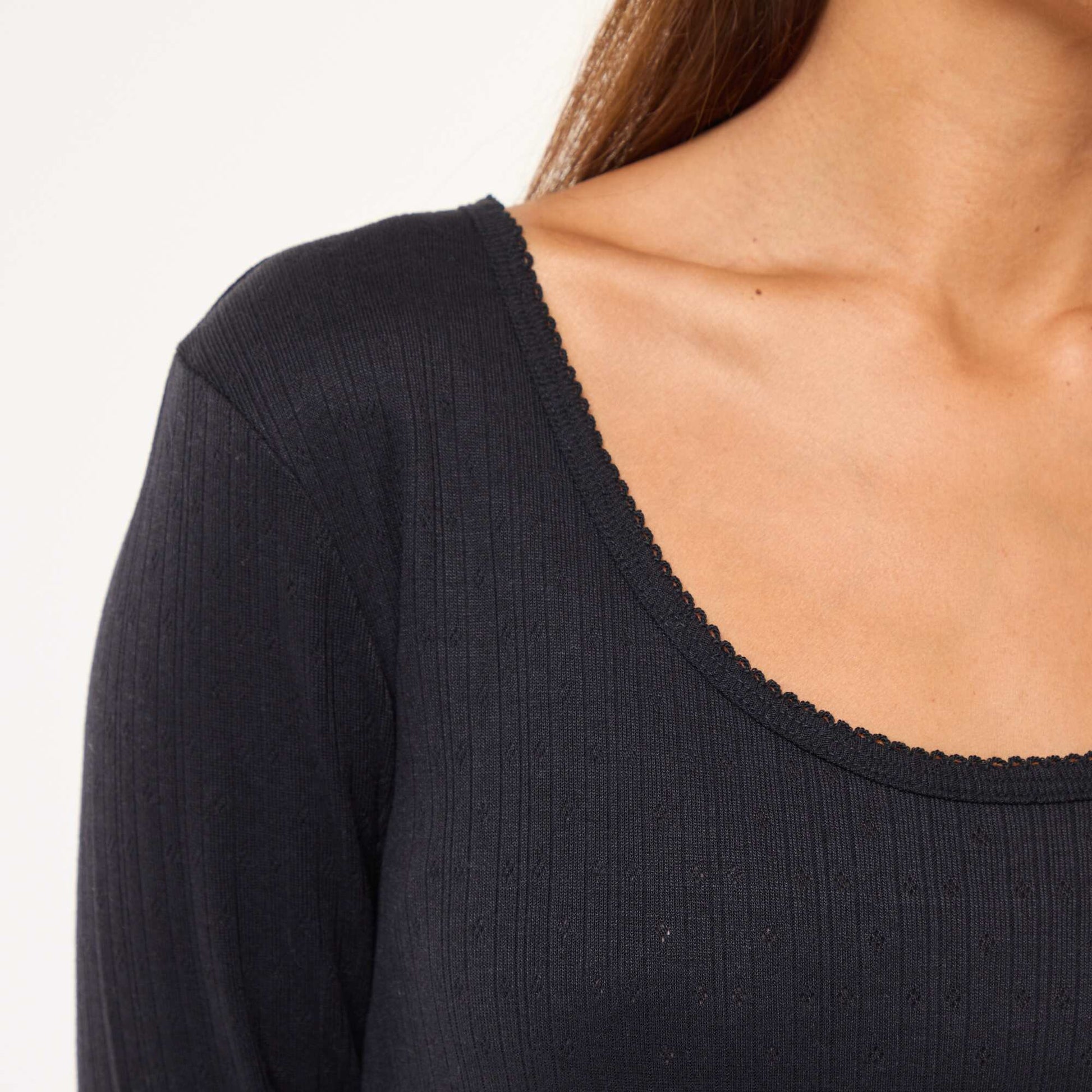 Tee-shirt manches longues thermorégulateur NOIR