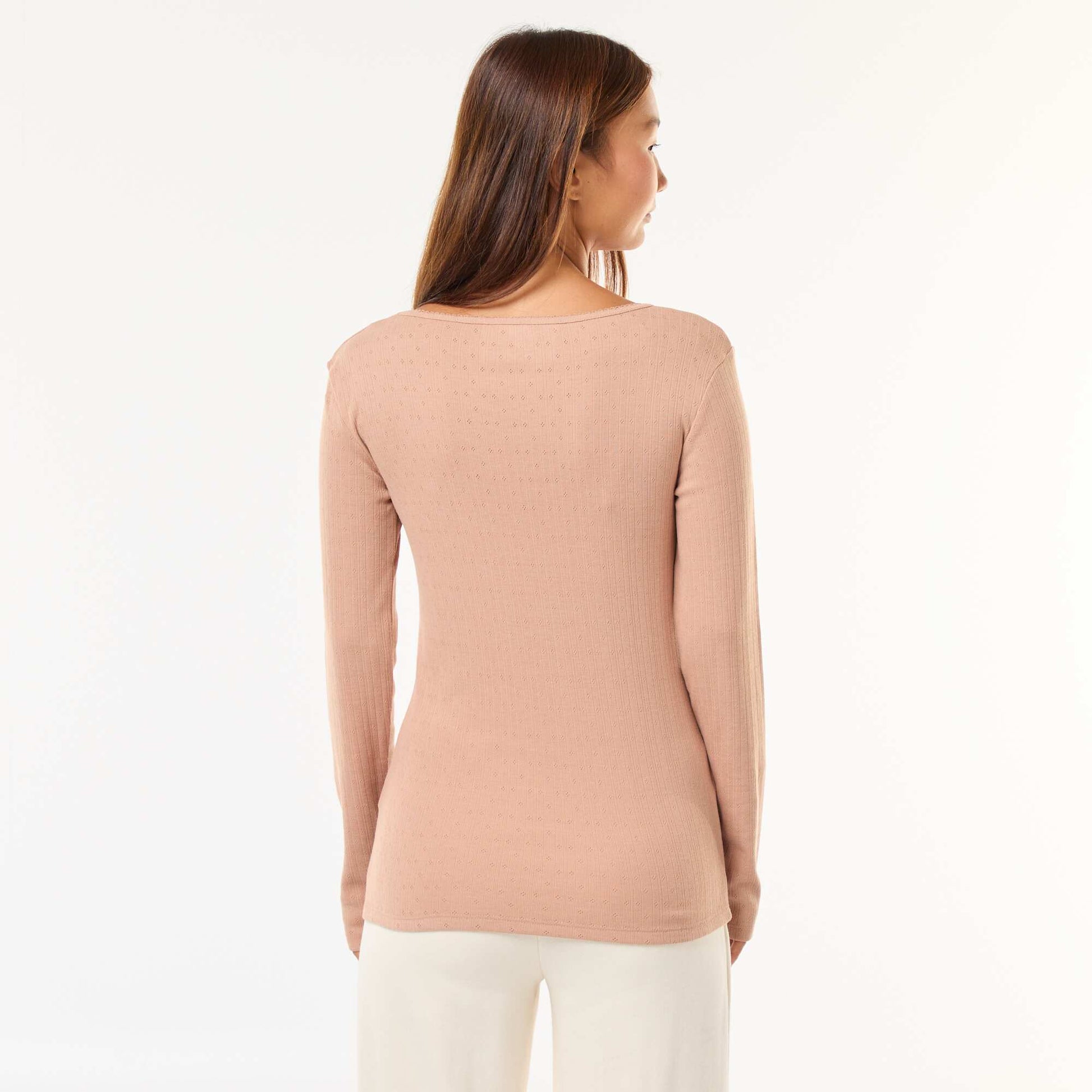Tee-shirt manches longues thermorégulateur BEIGE