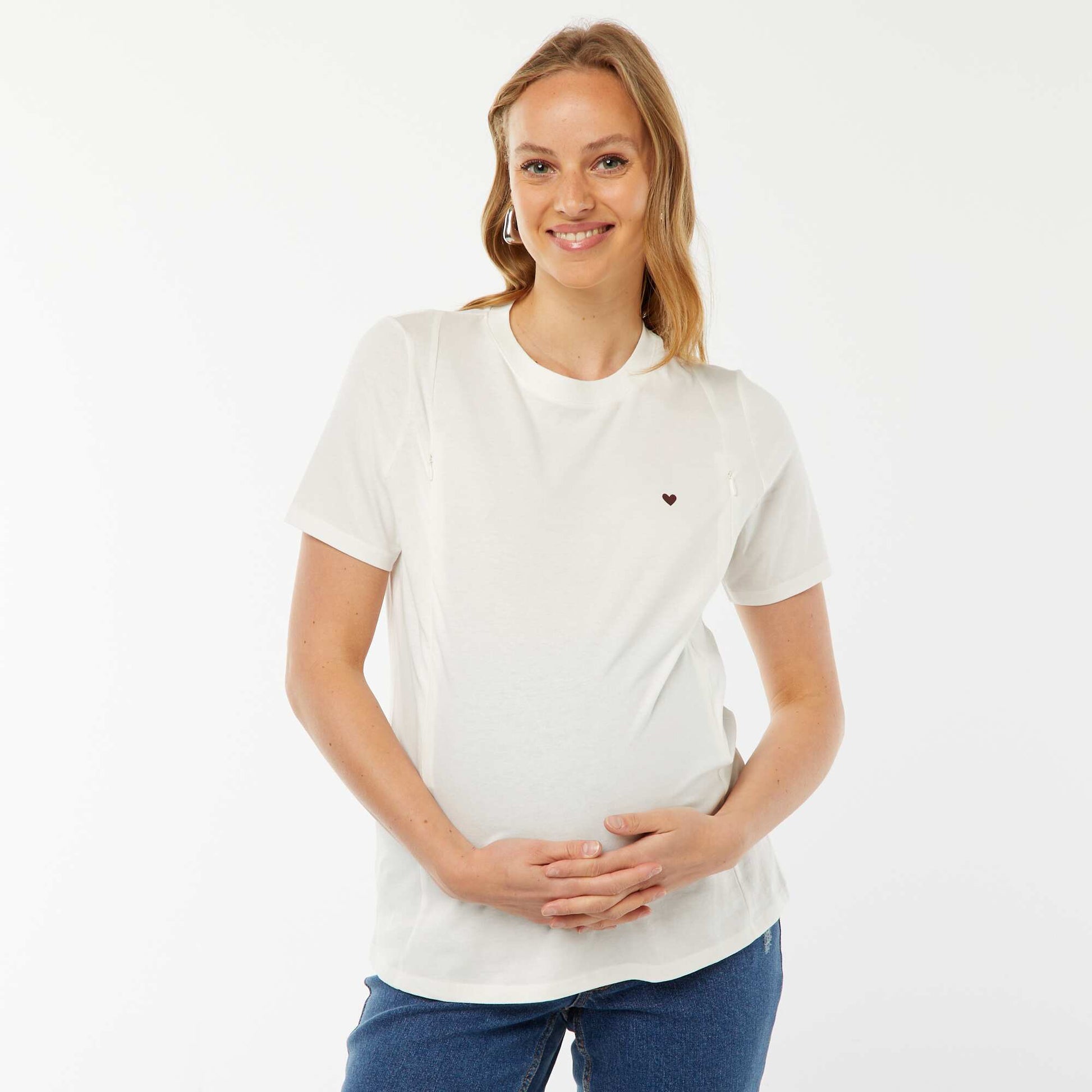 T-shirt d'allaitement BLANC
