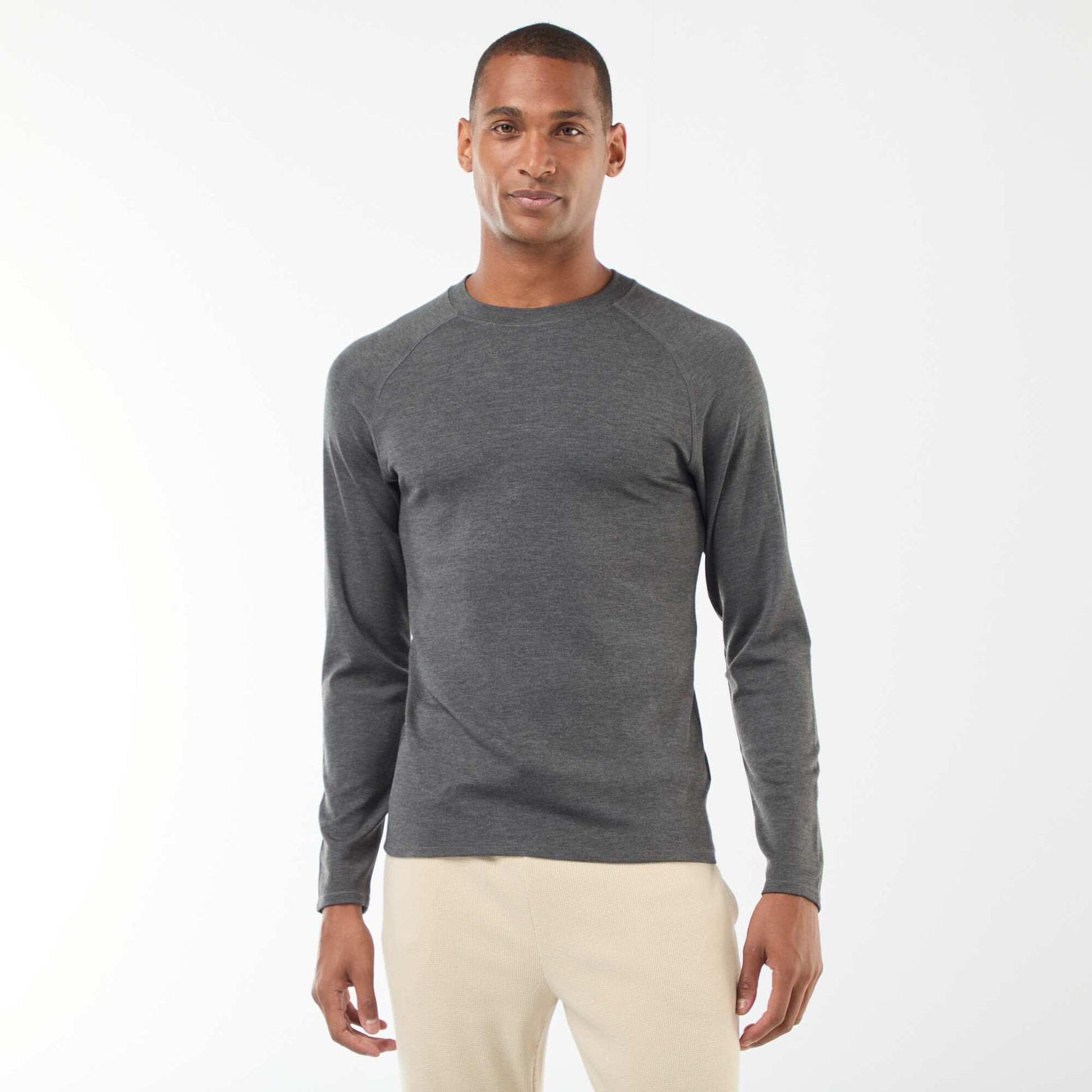 T-shirt sportif flexible uni GRIS