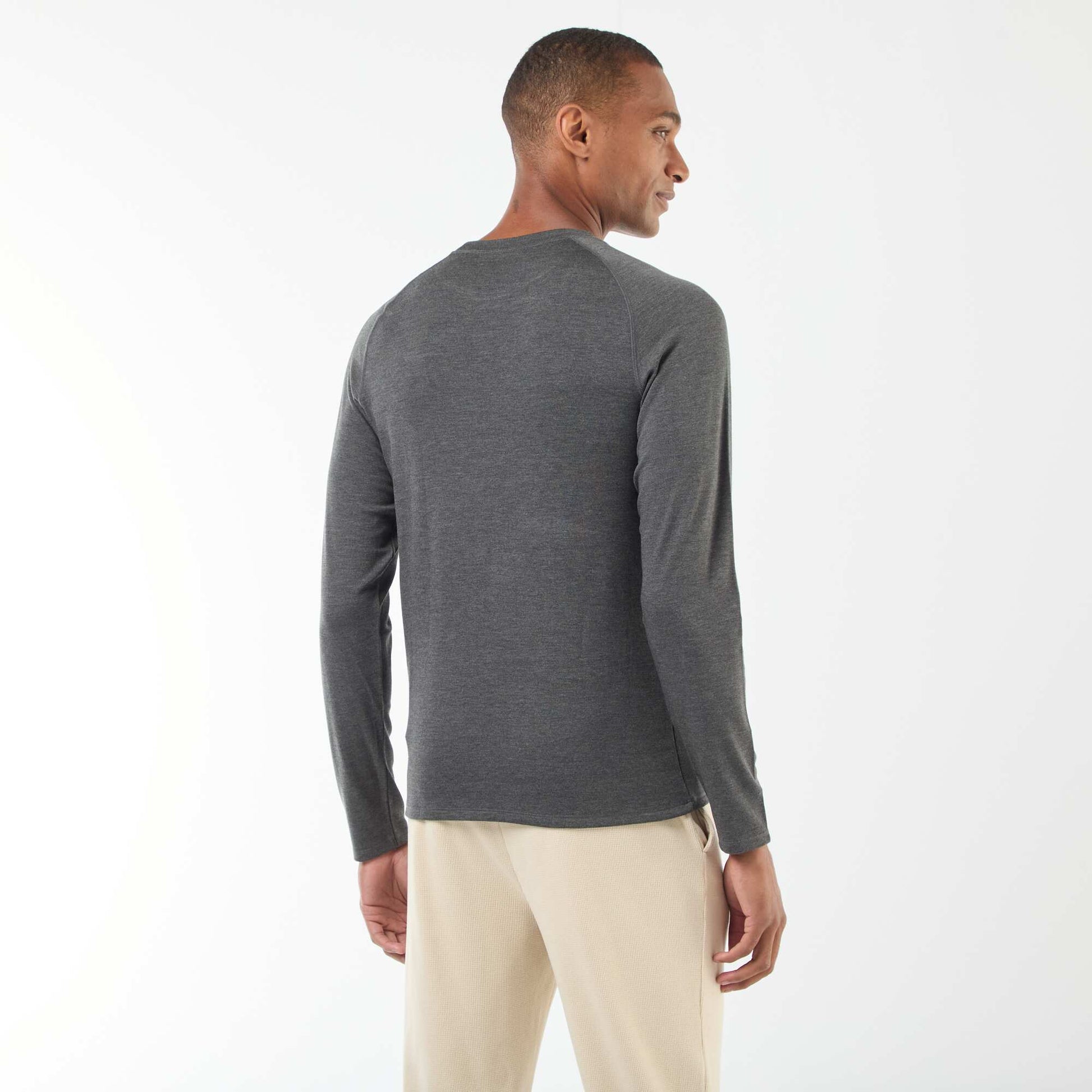 T-shirt sportif flexible uni GRIS