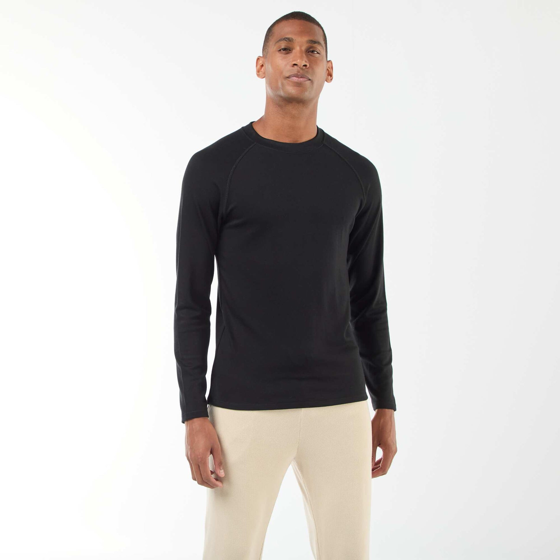 T-shirt sportif flexible uni NOIR