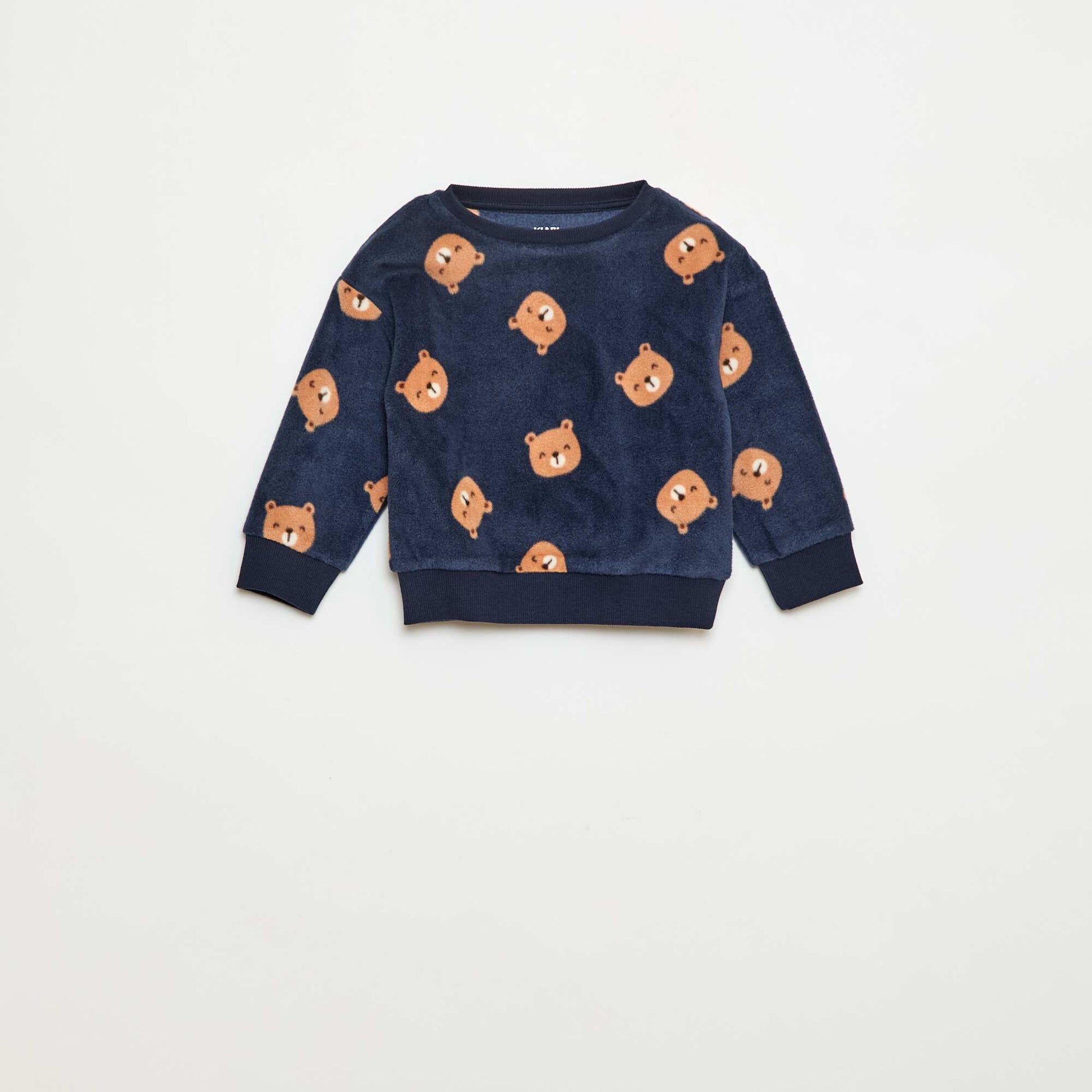 Ensemble pyjama haut + pantalon polaire BLEU