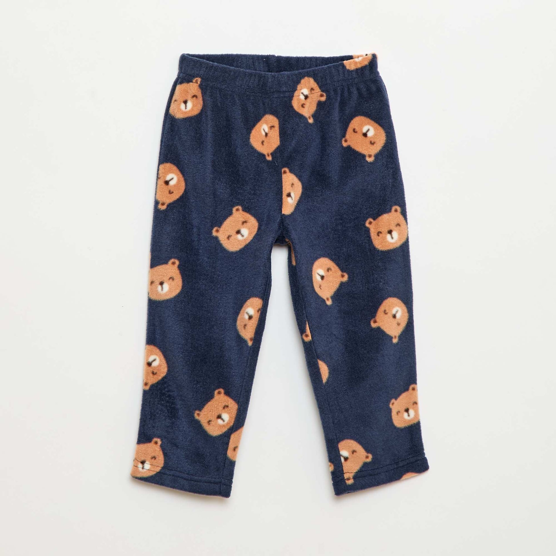Ensemble pyjama haut + pantalon polaire BLEU