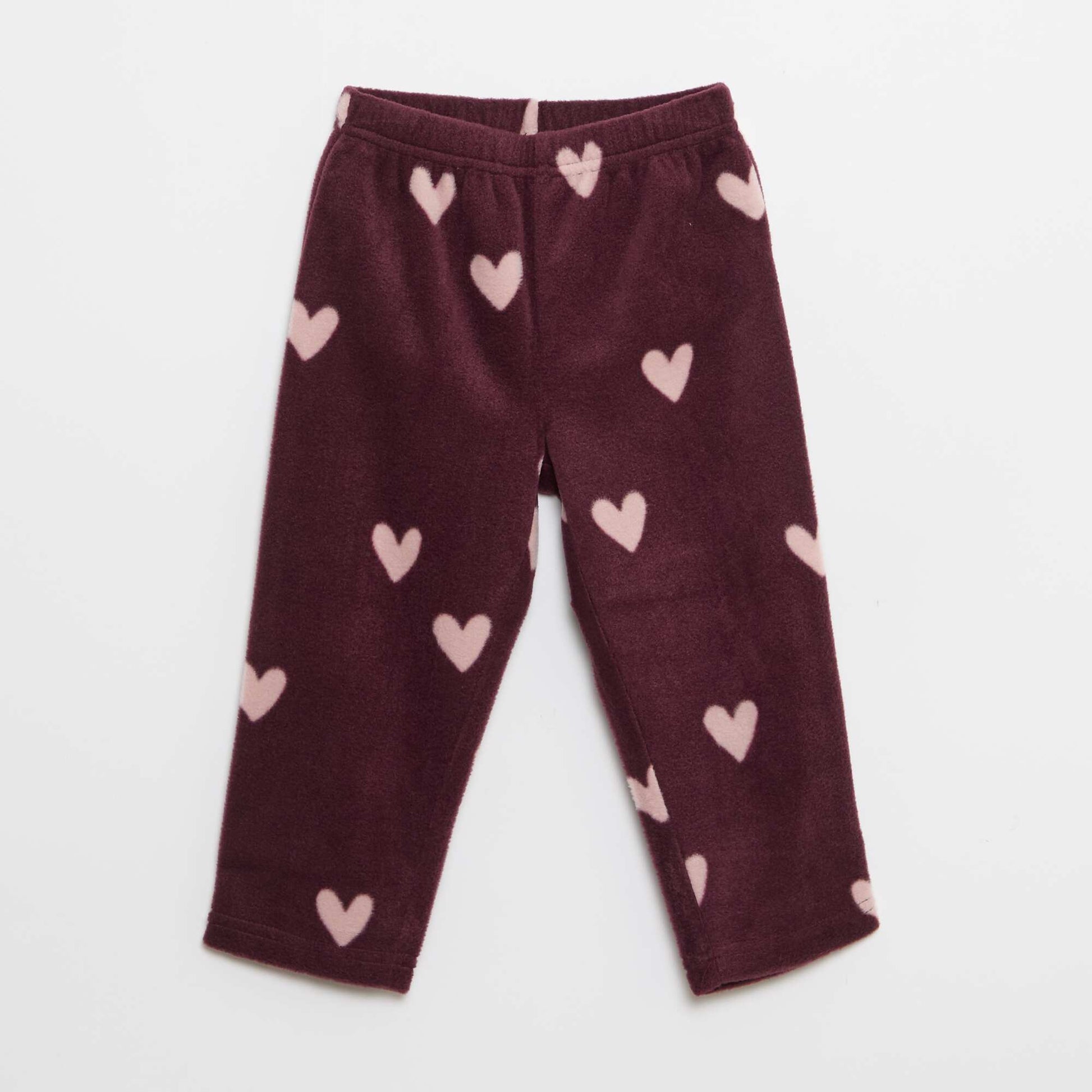 Ensemble pyjama haut + pantalon polaire ROSE