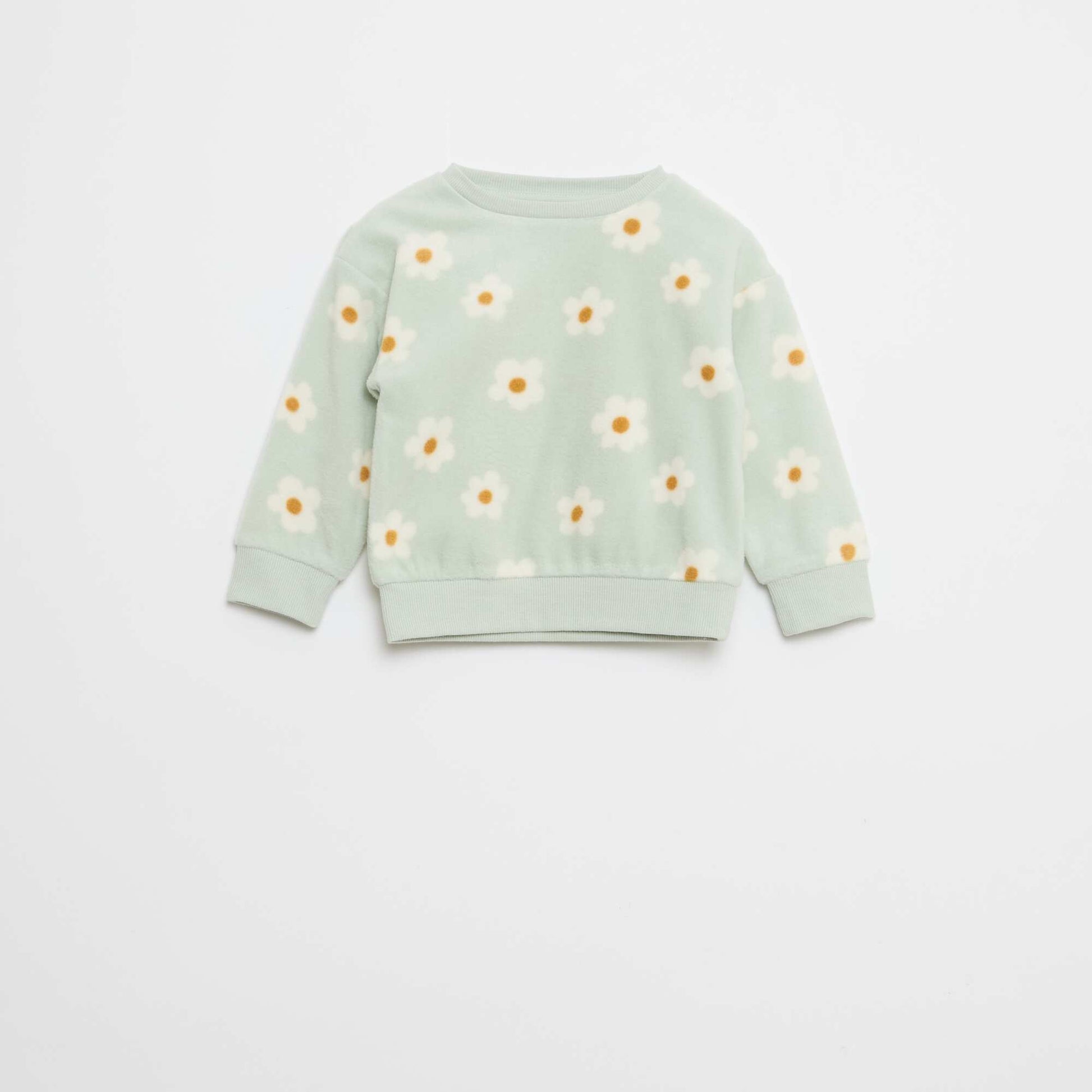 Ensemble pyjama haut + pantalon polaire VERT