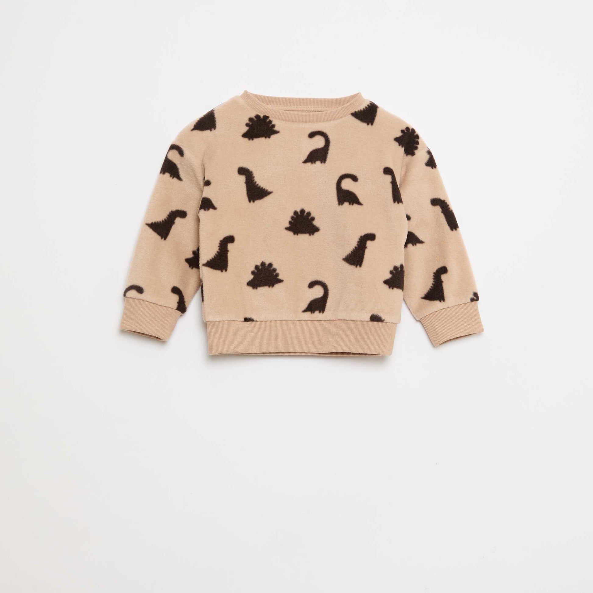 Ensemble pyjama haut + pantalon polaire BEIGE