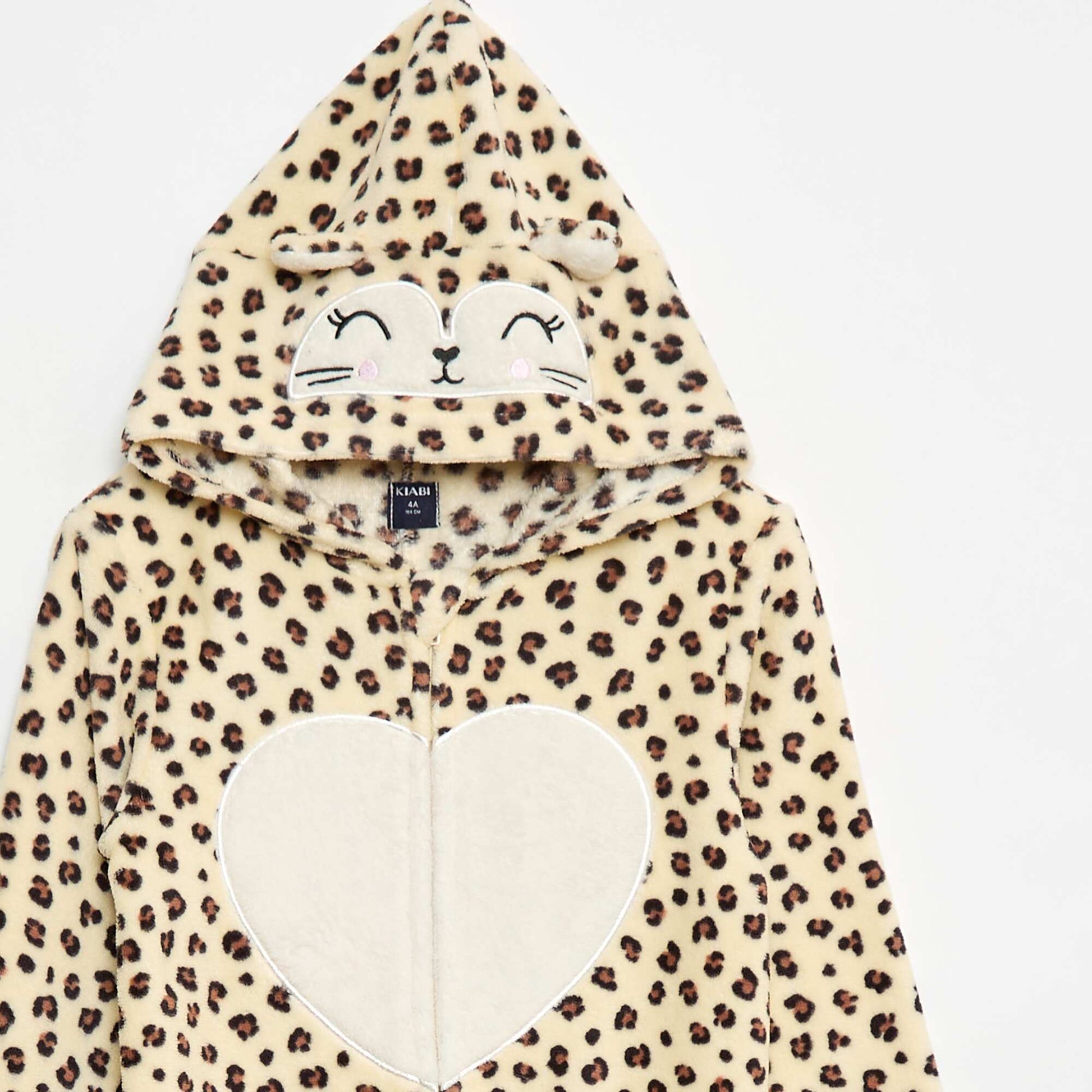 Combinaison nuit à capuche animée BLANC