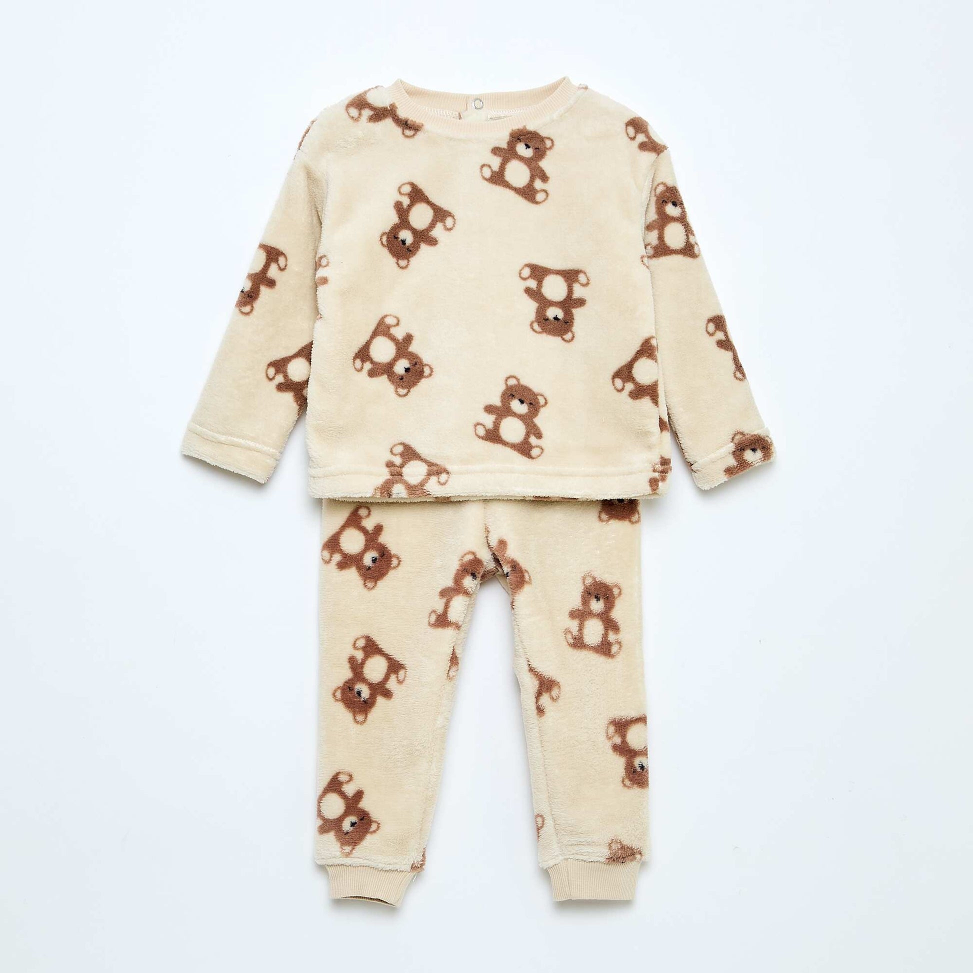 Ensemble pyjama long en polaire - 2 pièces BEIGE