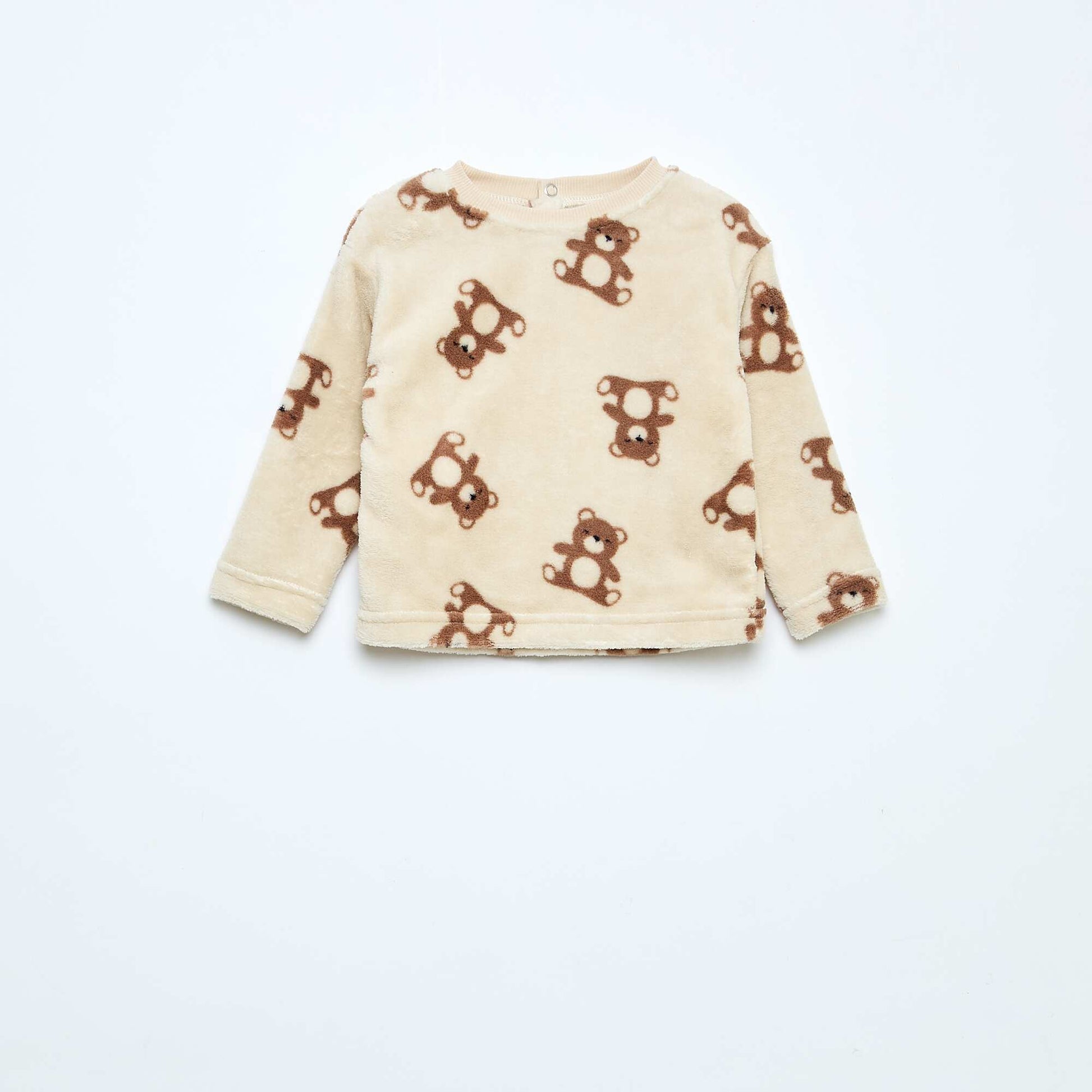Ensemble pyjama long en polaire - 2 pièces BEIGE