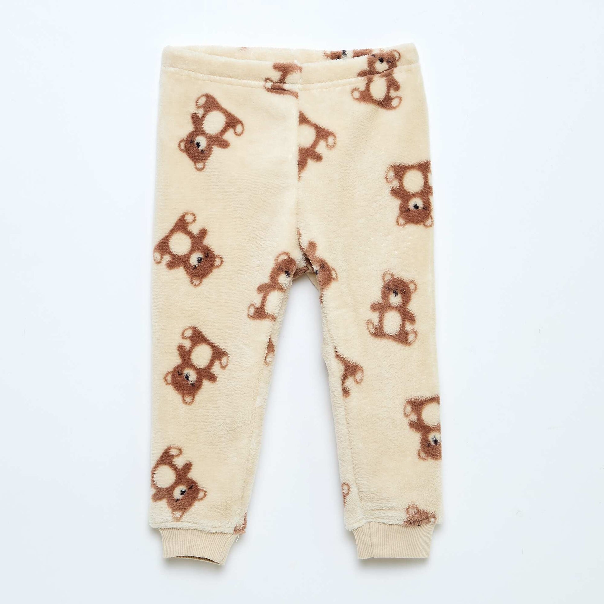 Ensemble pyjama long en polaire - 2 pièces BEIGE