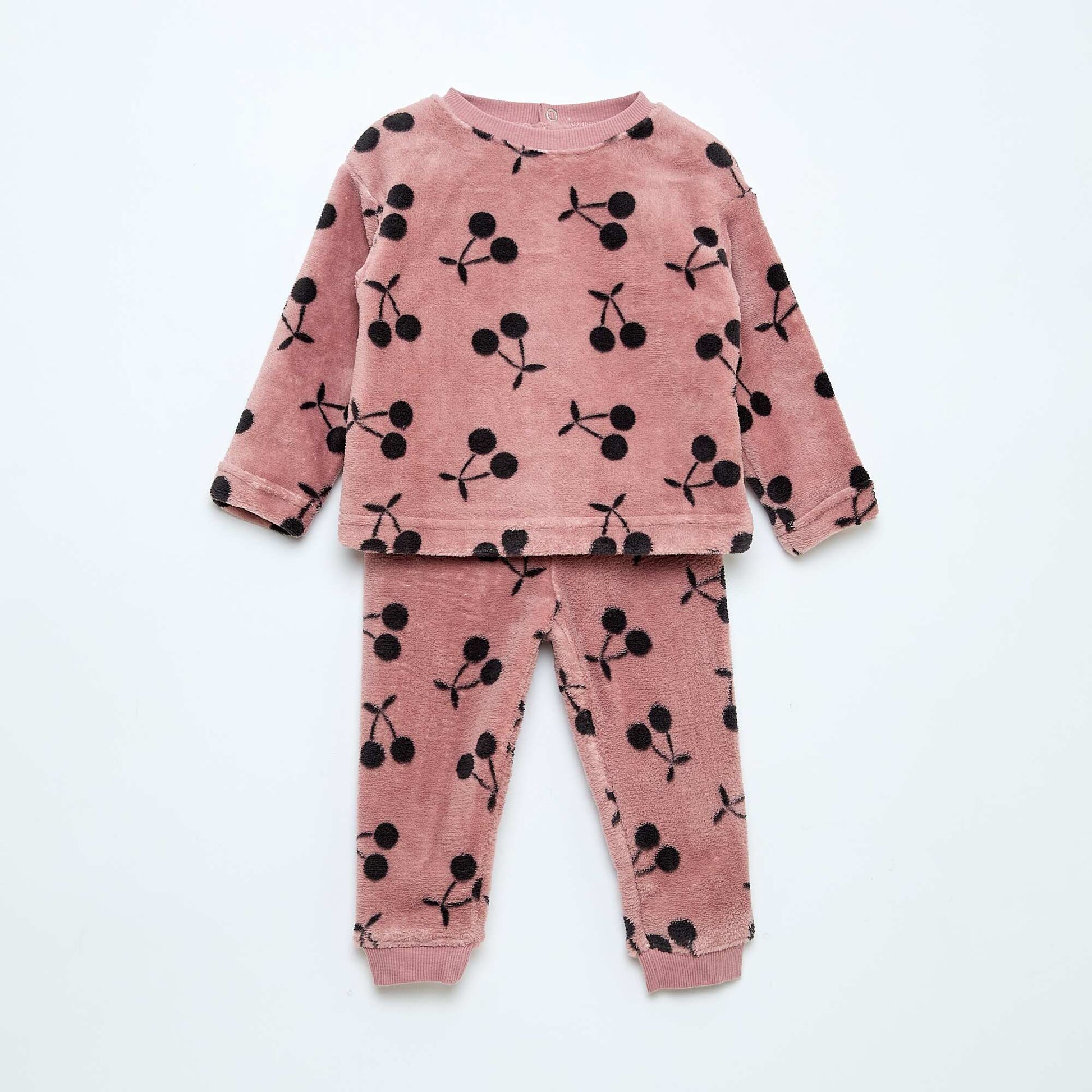 Ensemble pyjama long en polaire - 2 pièces ROSE