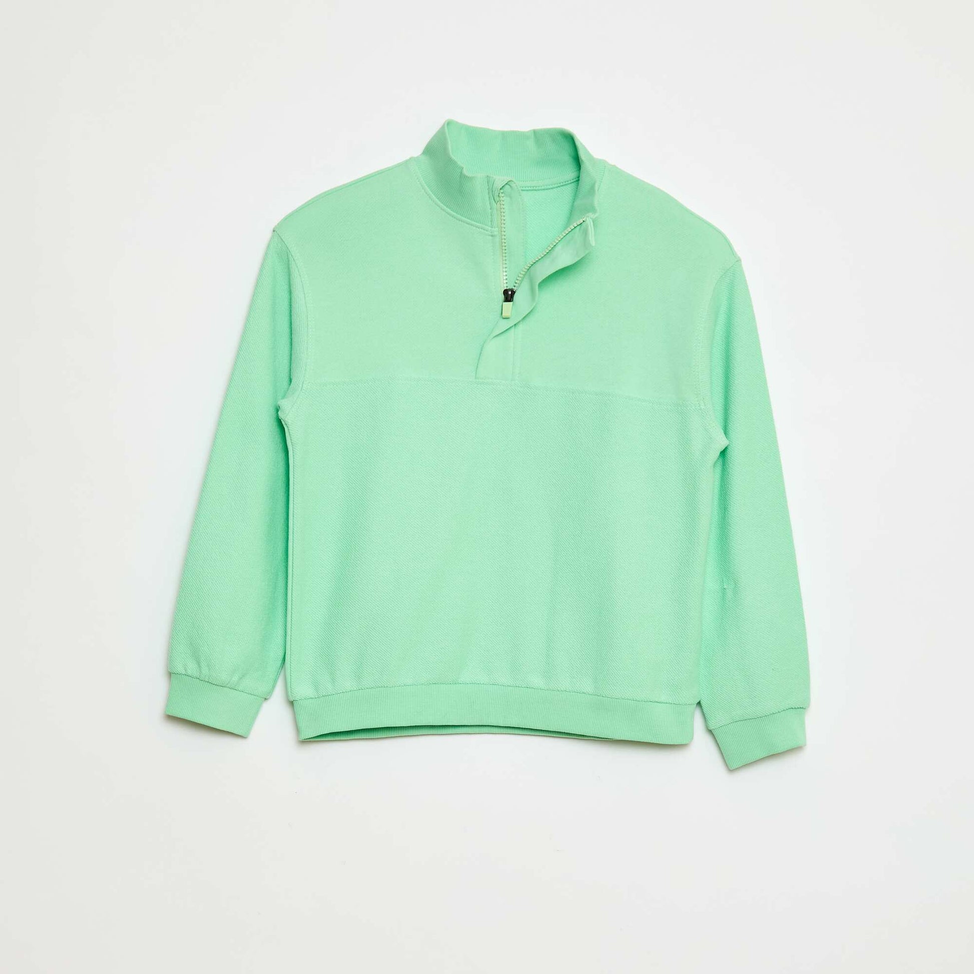 Sweat forme loose col camionneur VERT