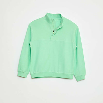 Sweat forme loose col camionneur VERT