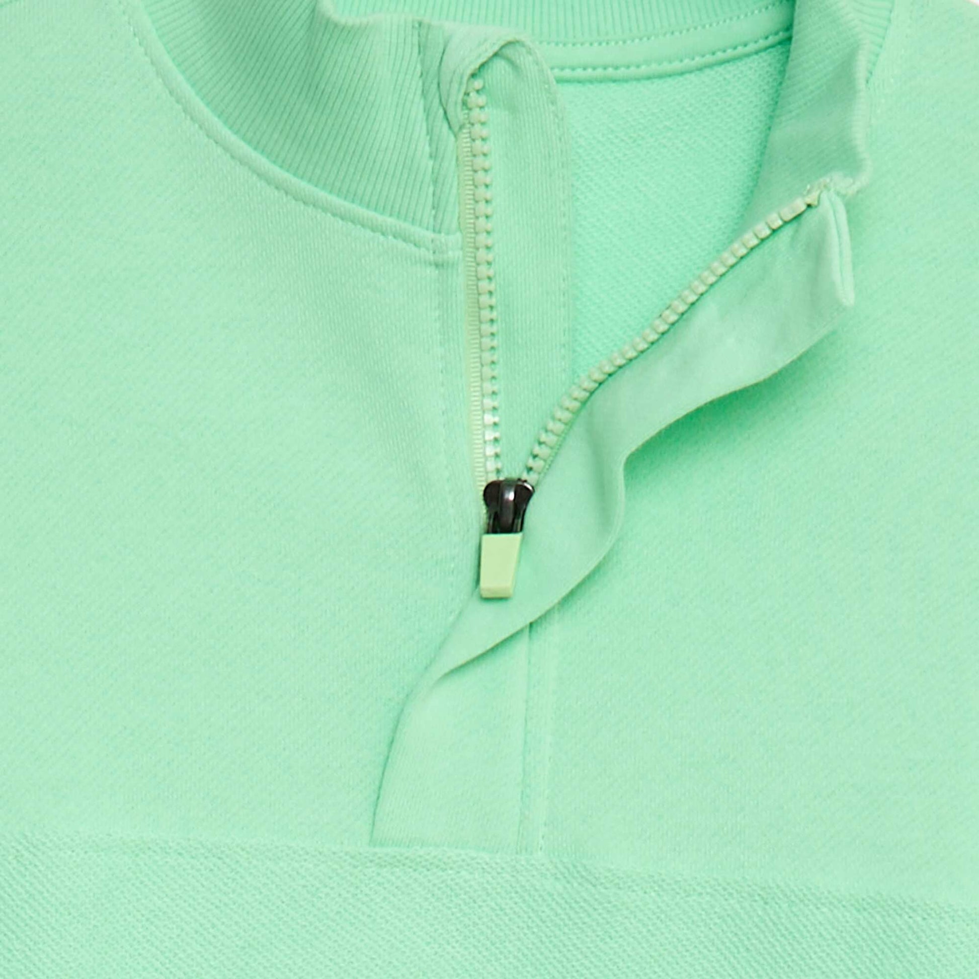 Sweat forme loose col camionneur VERT