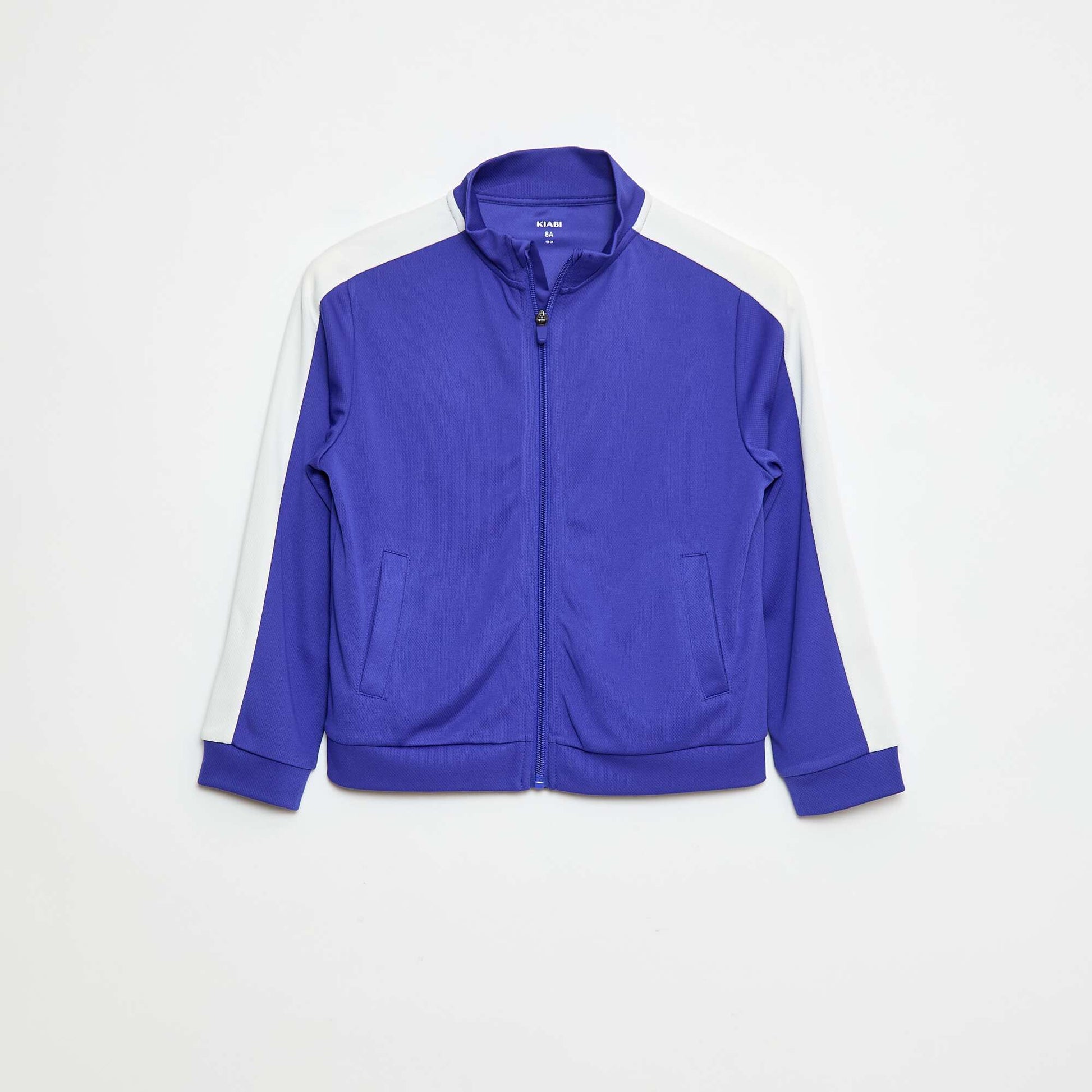 Sweat zippé col montant BLEU
