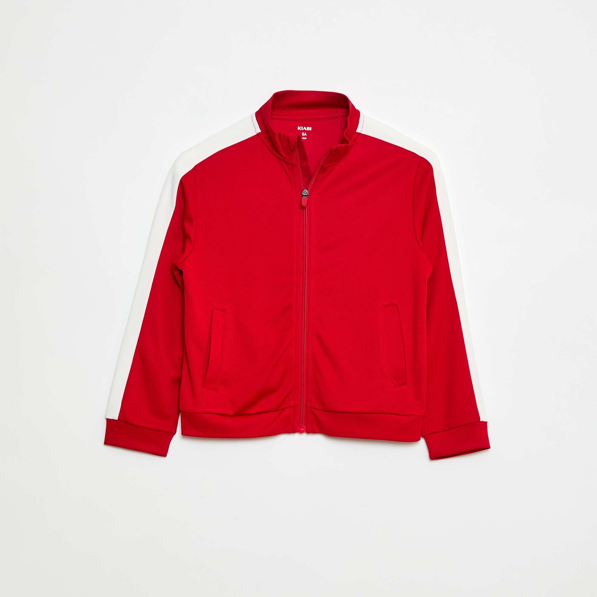 Sweat zippé col montant ROUGE