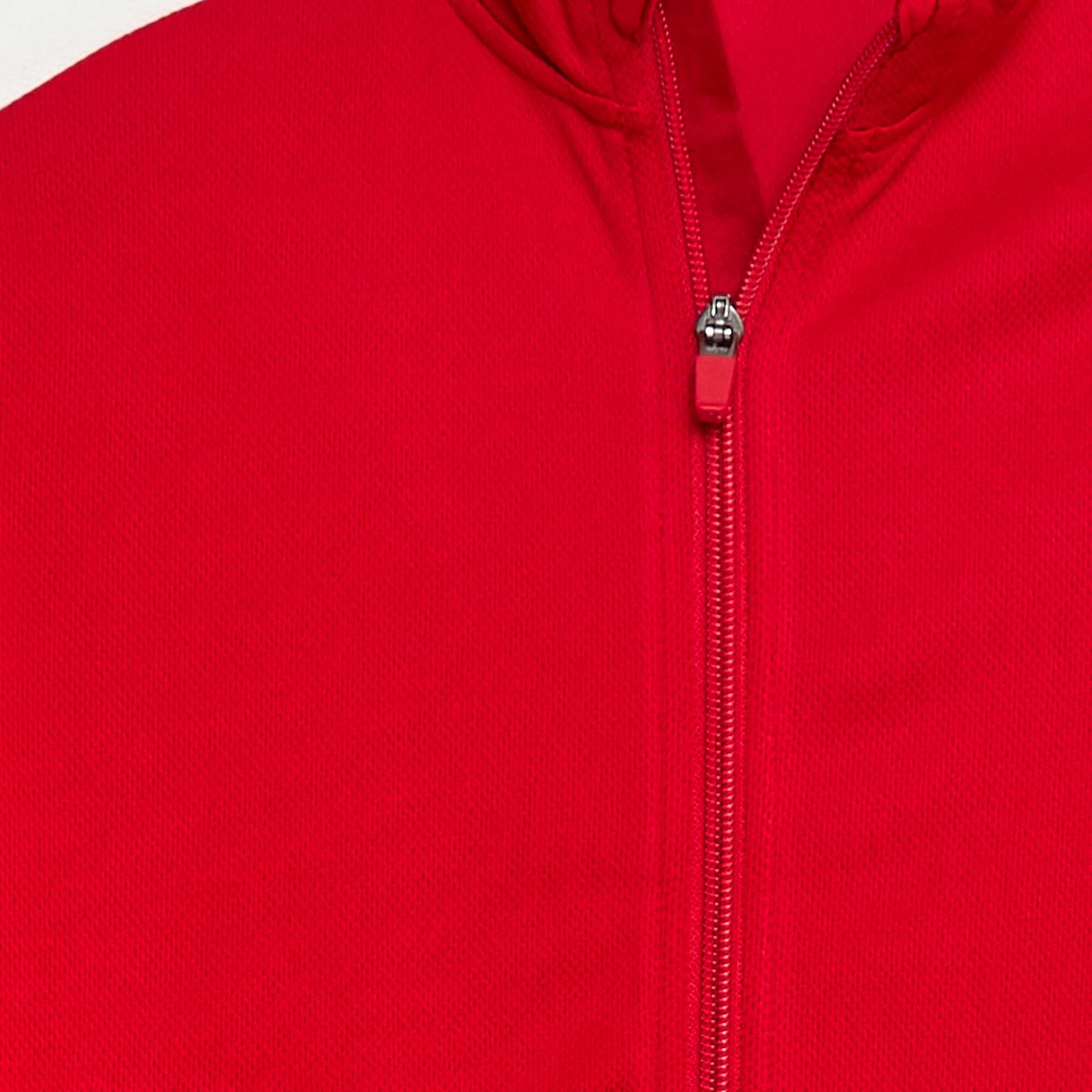 Sweat zippé col montant ROUGE
