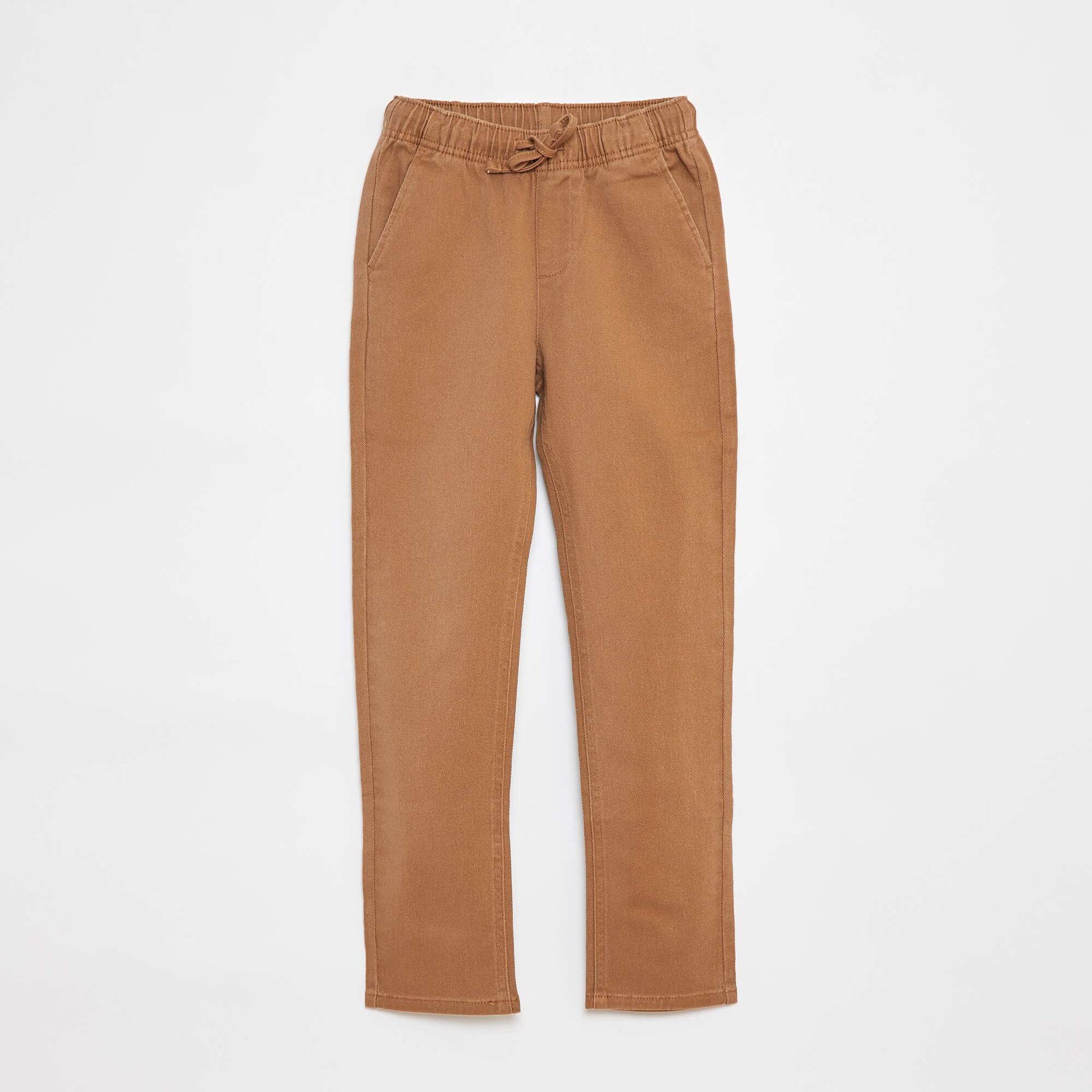 Pantalon slim avec taille ajustable BEIGE