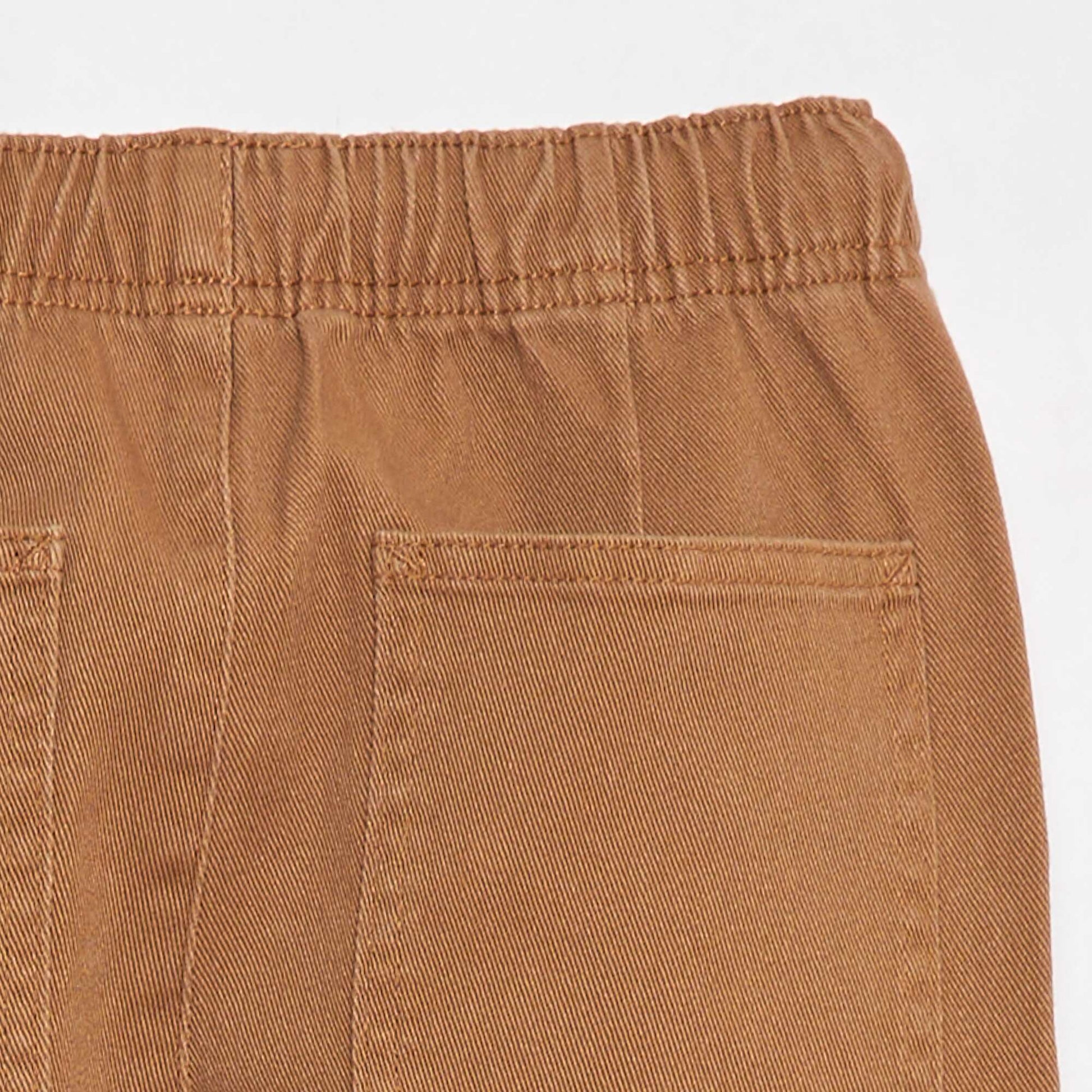 Pantalon slim avec taille ajustable BEIGE
