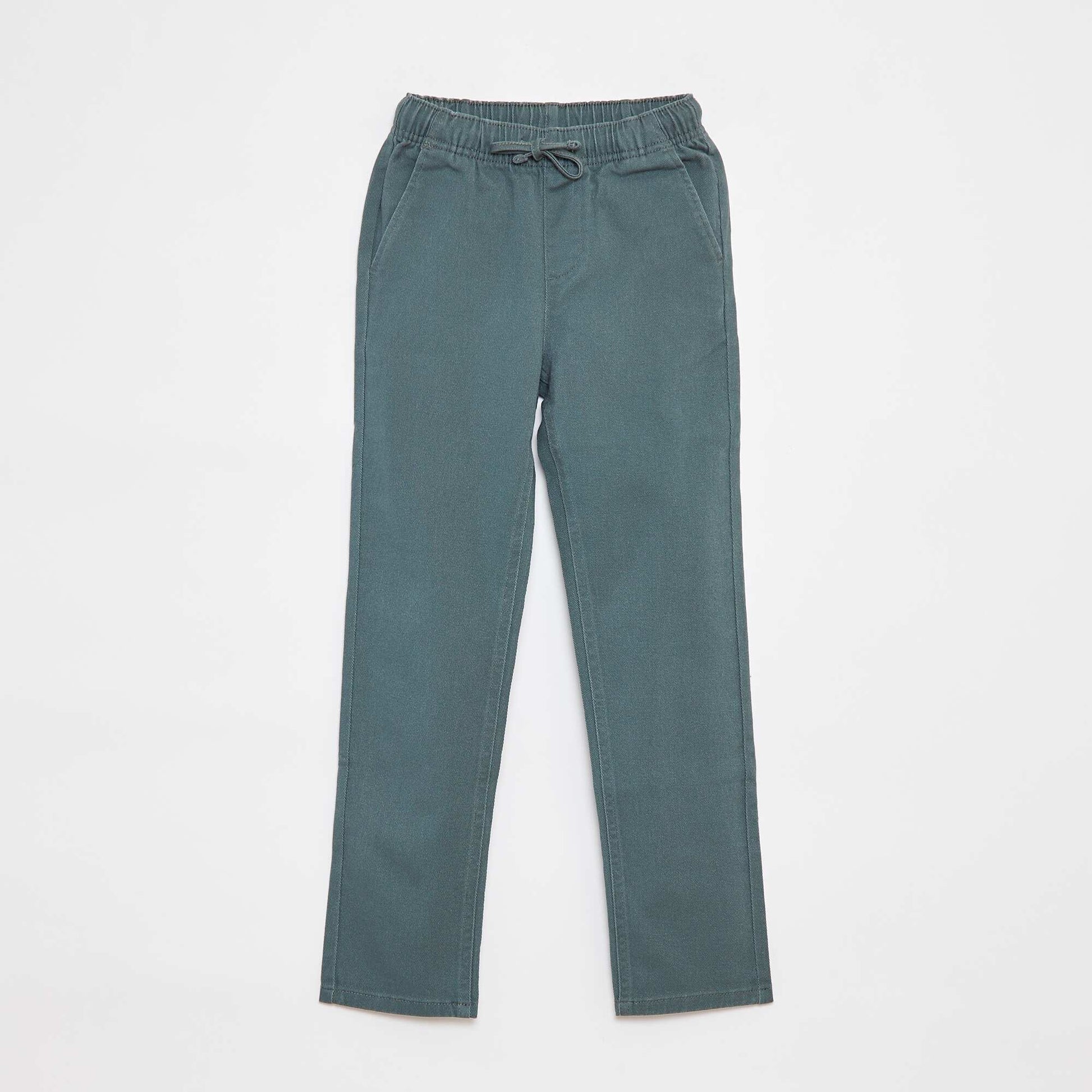 Pantalon slim avec taille ajustable VERT