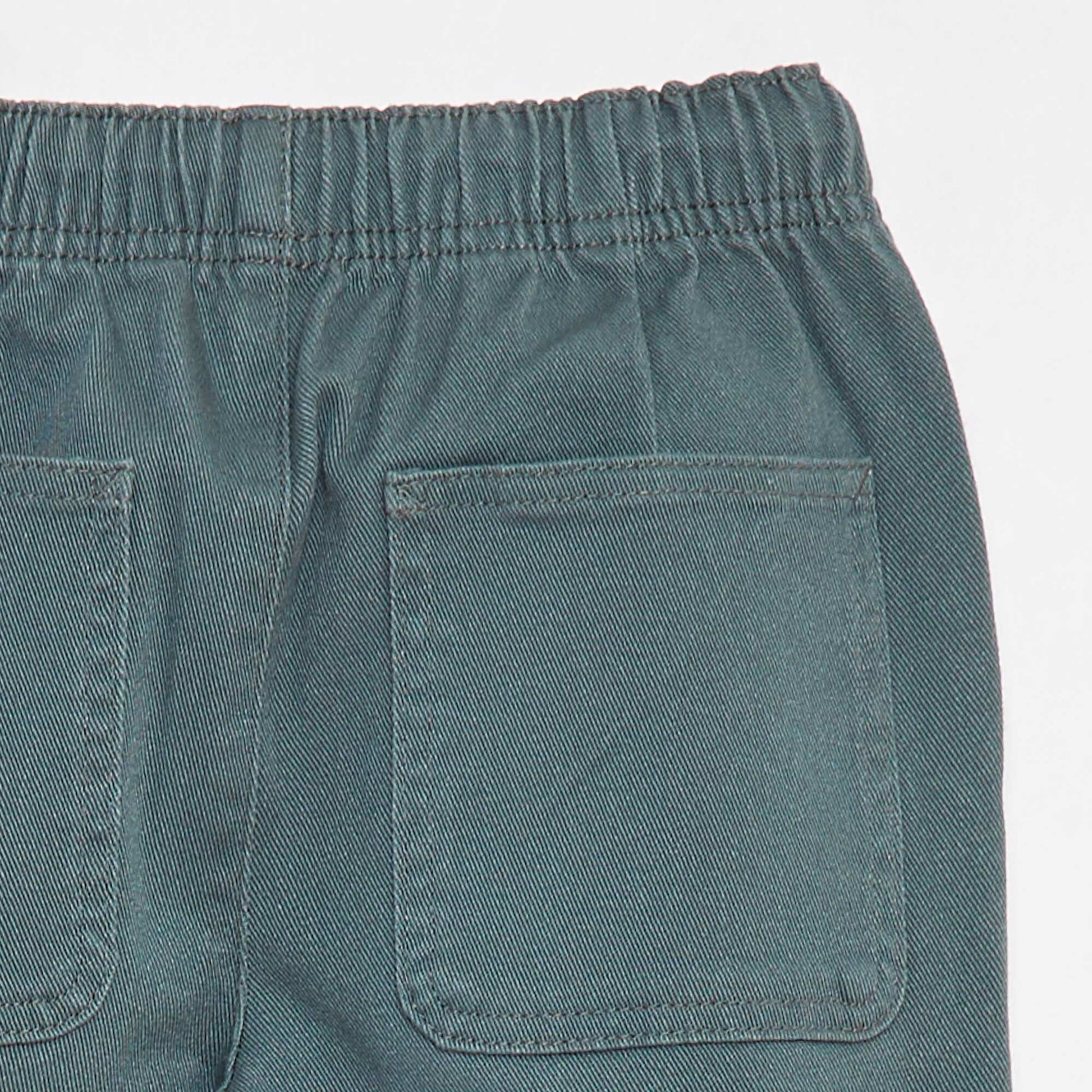 Pantalon slim avec taille ajustable VERT