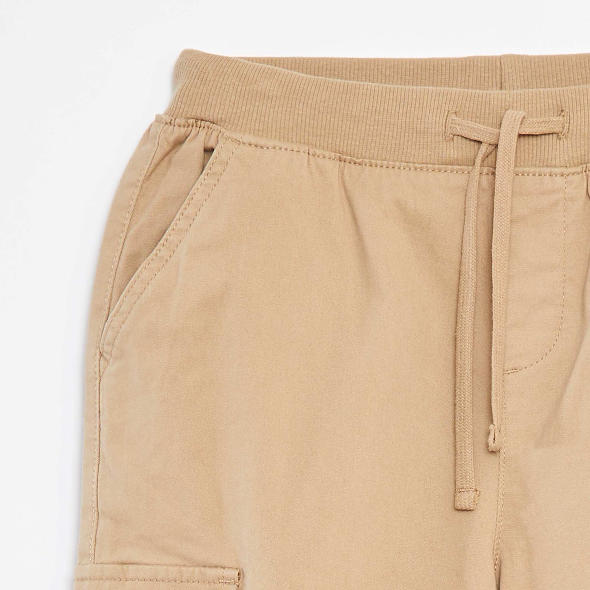 Pantalon avec poches et taille ajustable BEIGE