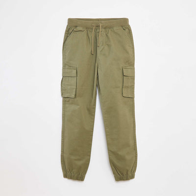Pantalon avec poches et taille ajustable VERT