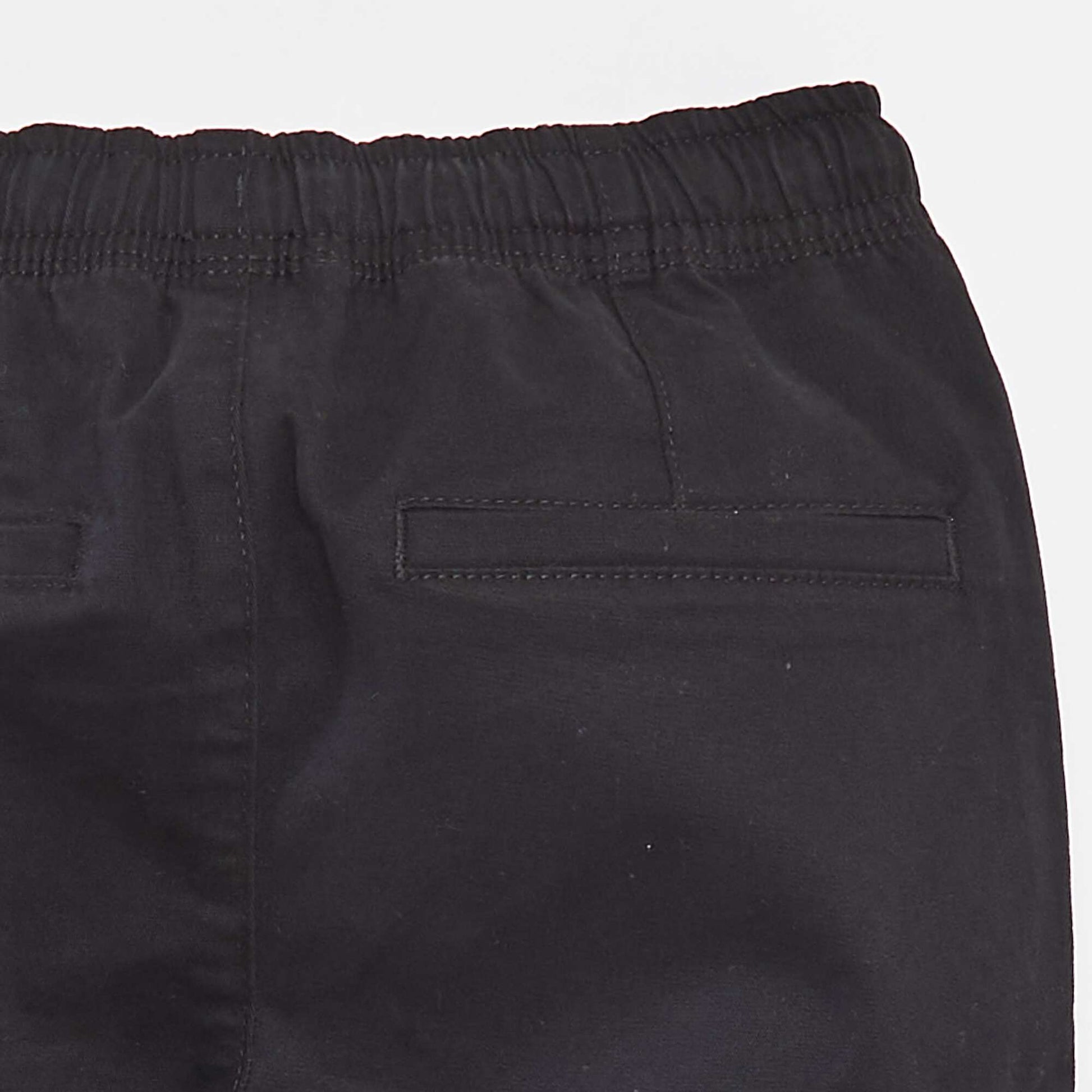 Pantalon avec poches et taille ajustable NOIR