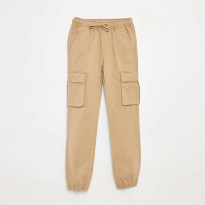 Pantalon avec poches et taille ajustable BEIGE