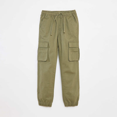 Pantalon avec poches et taille ajustable VERT
