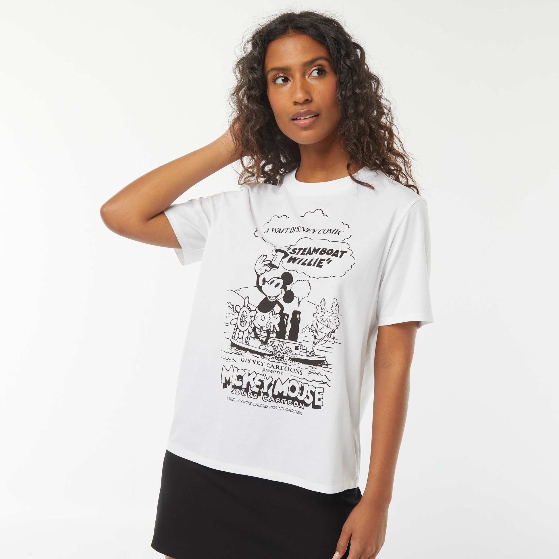 T-shirt à manches courtes 'Mickey' 'Disney' BLANC
