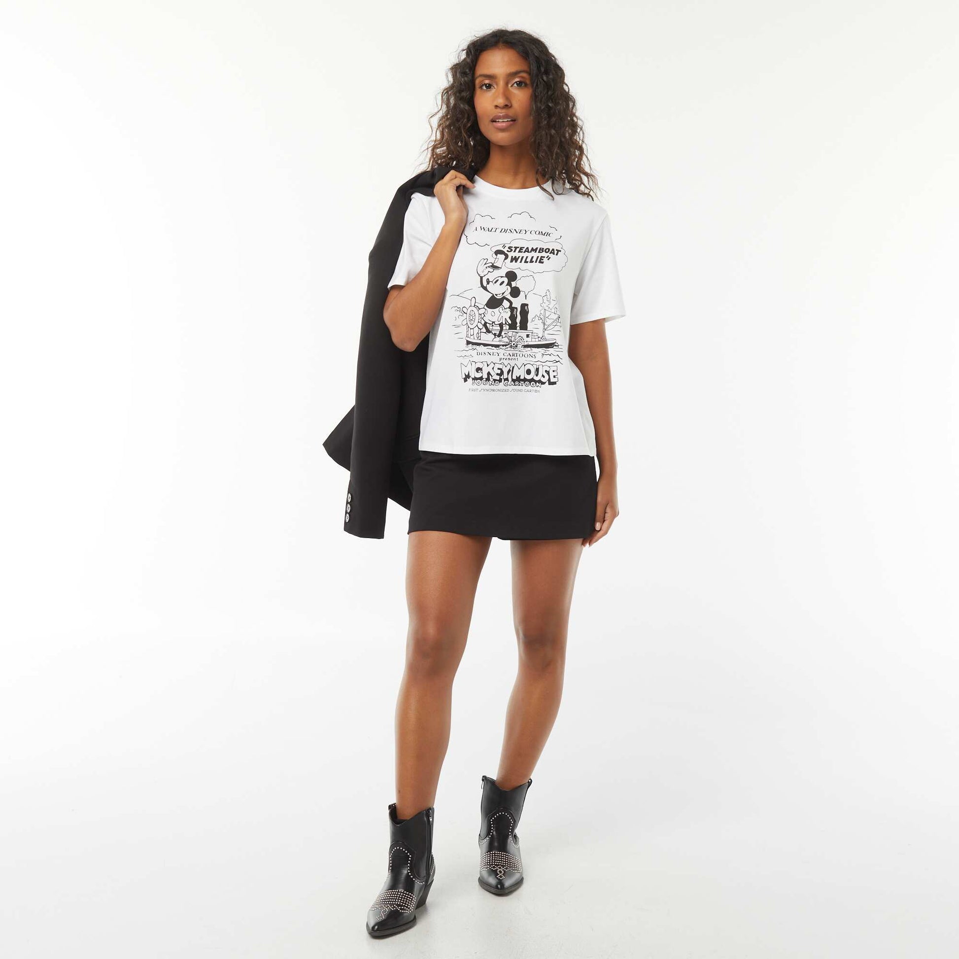 T-shirt à manches courtes 'Mickey' 'Disney' BLANC