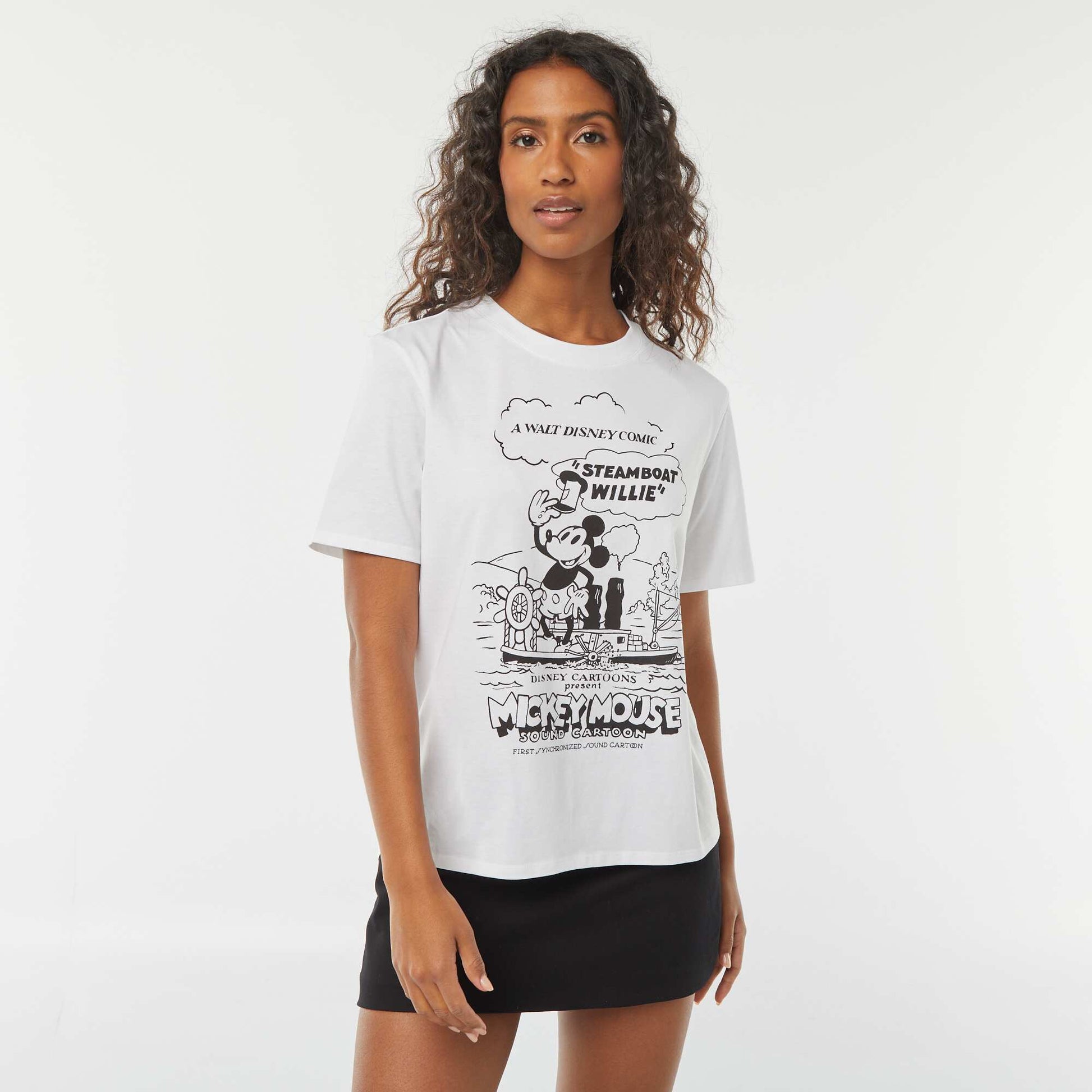 T-shirt à manches courtes 'Mickey' 'Disney' BLANC