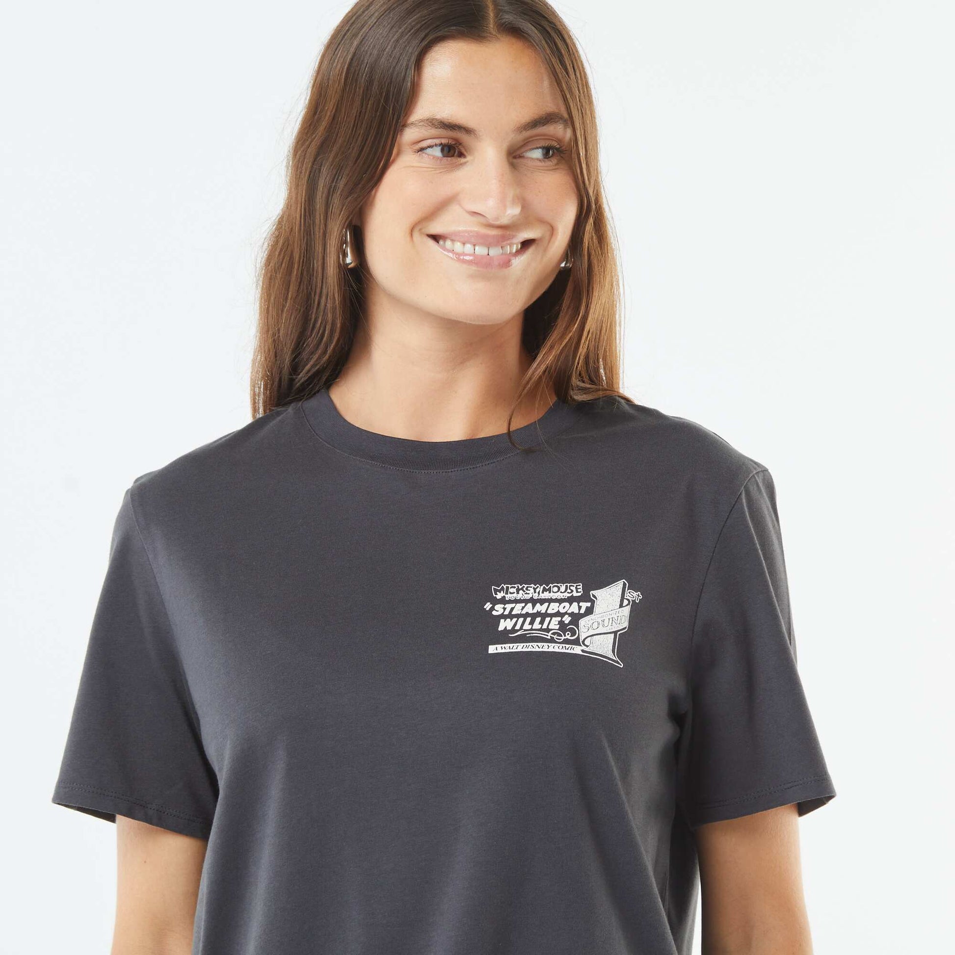 T-shirt à manches courtes 'Mickey' 'Disney' NOIR