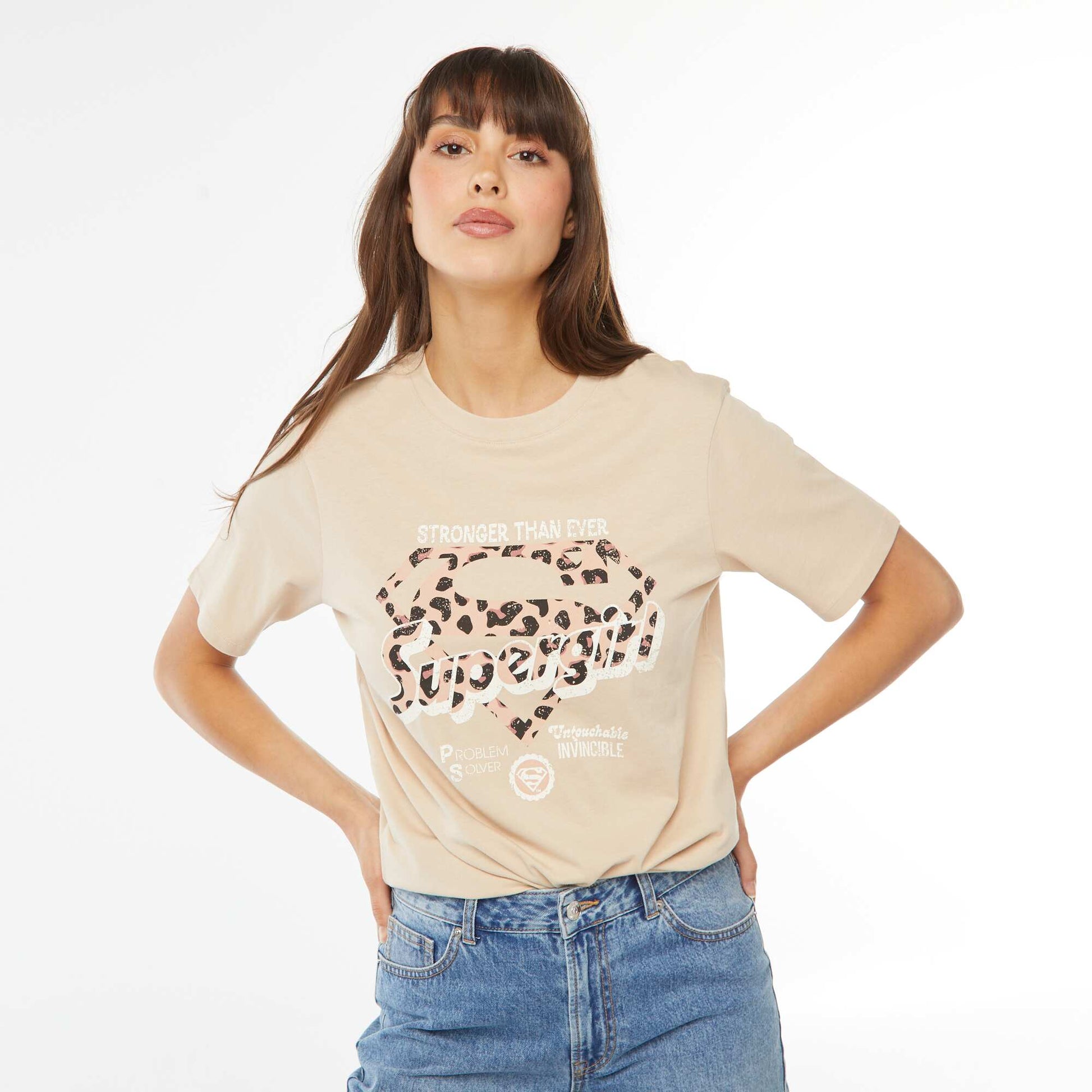 T-shirt à manches courtes 'Superman' BEIGE