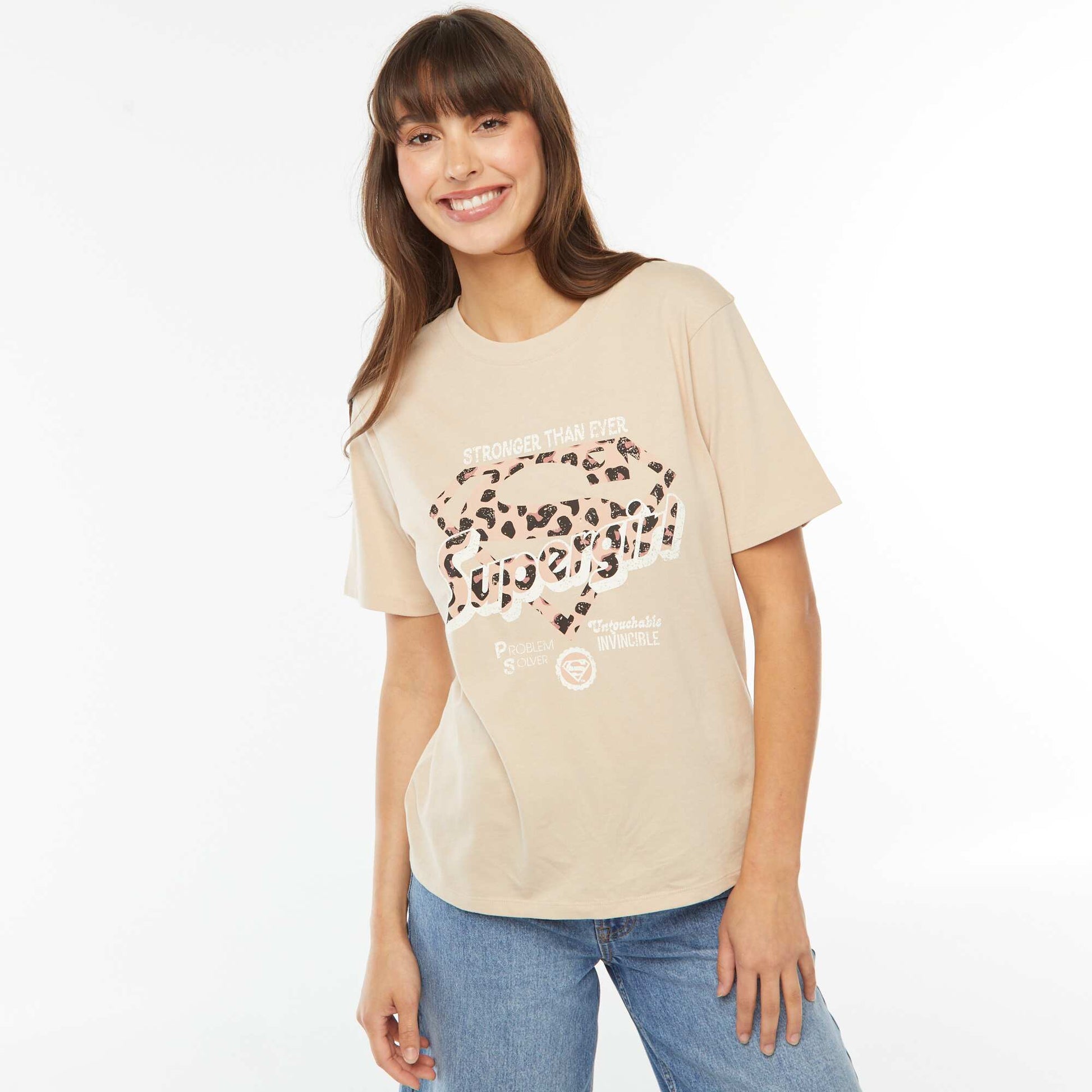 T-shirt à manches courtes 'Superman' BEIGE