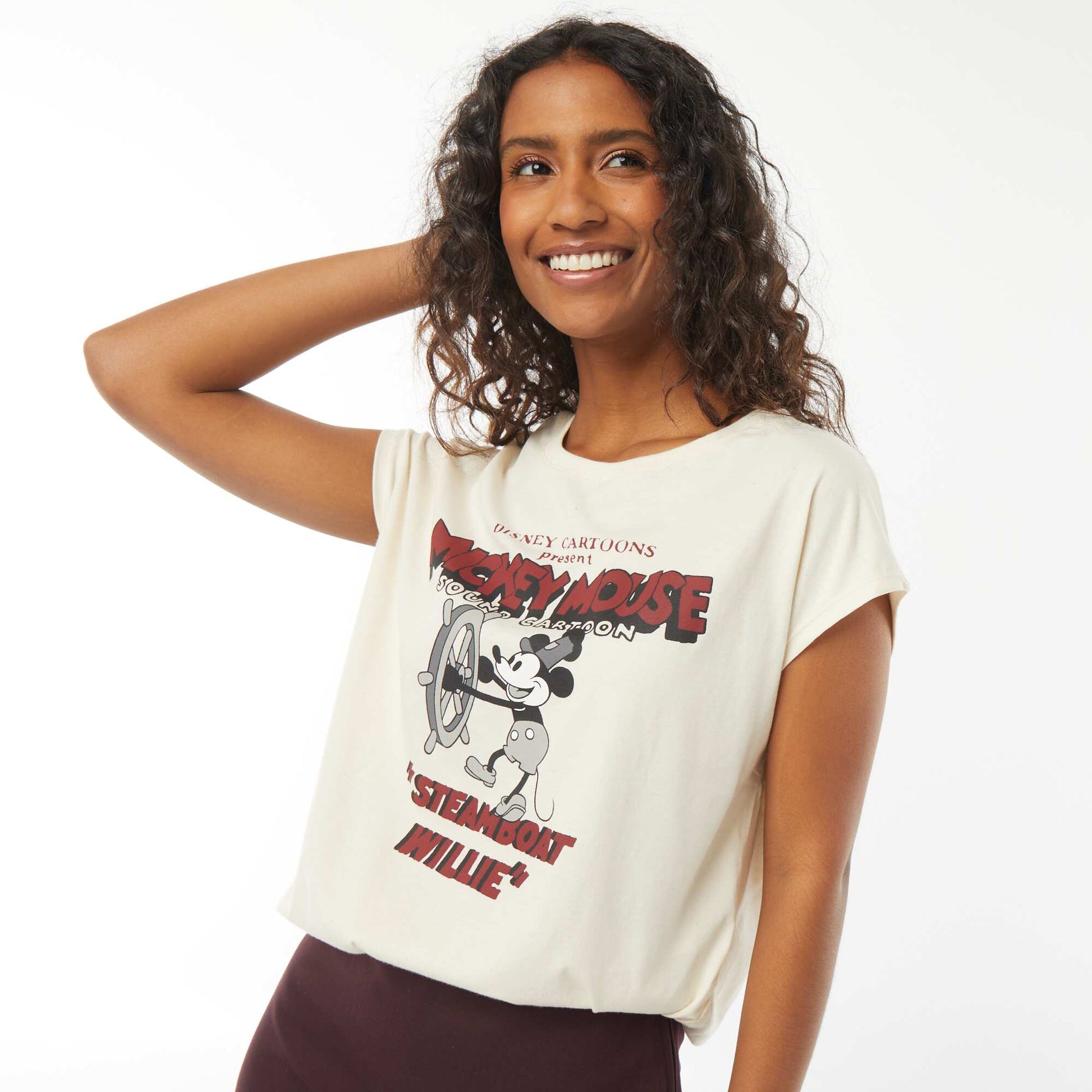 T-shirt sans manches 'Mickey' 'Disney' BLANC